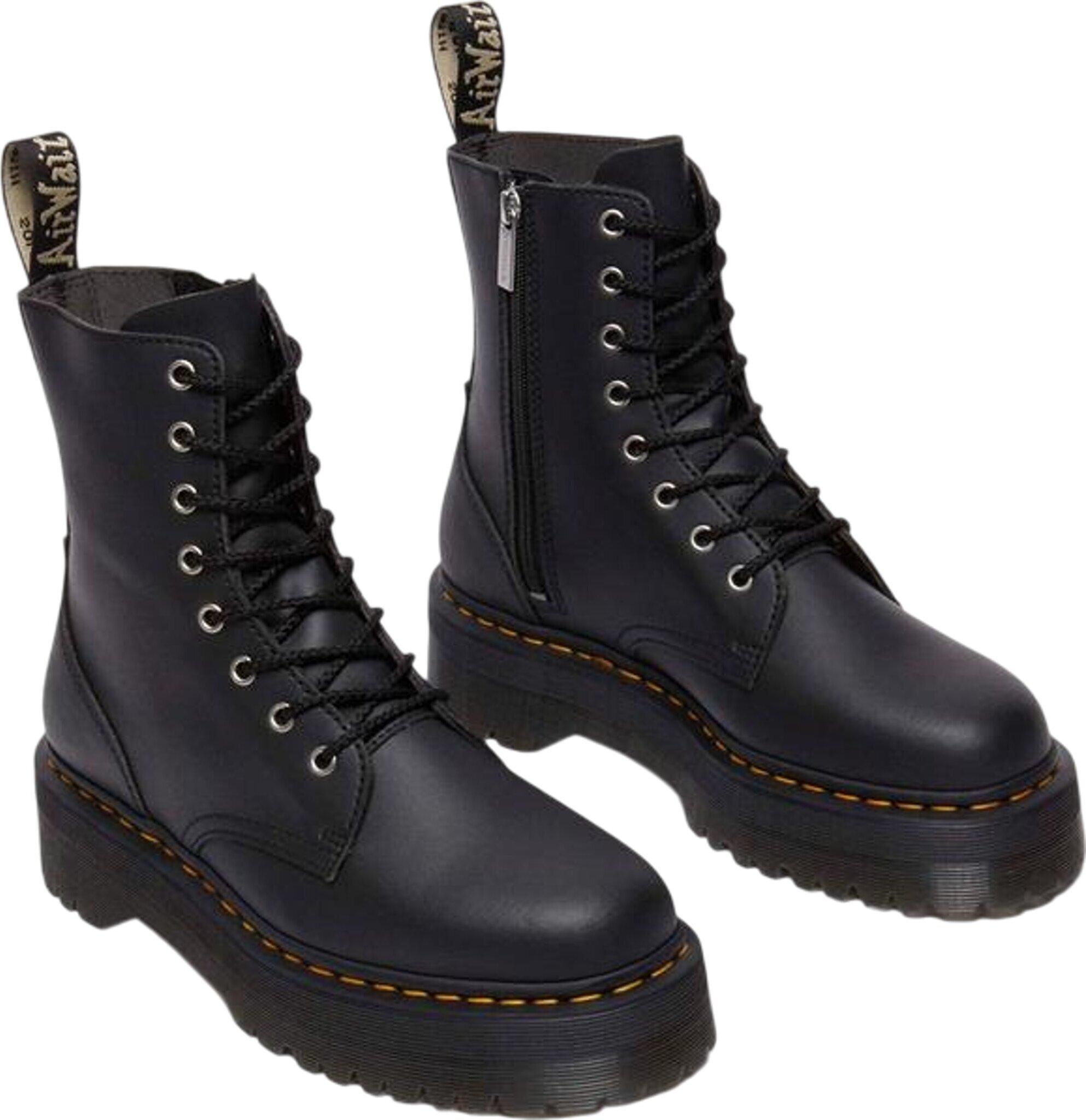 Product gallery image number 4 for product Jadon Reclaimed Leather Platform Boots - Unisex