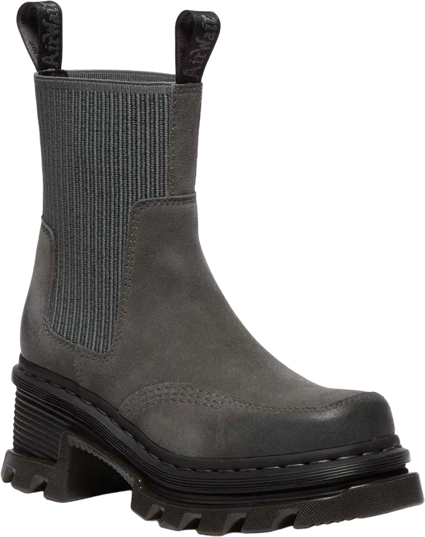 Image de produit pour Botte à talon en suède ciré Corran - Femme