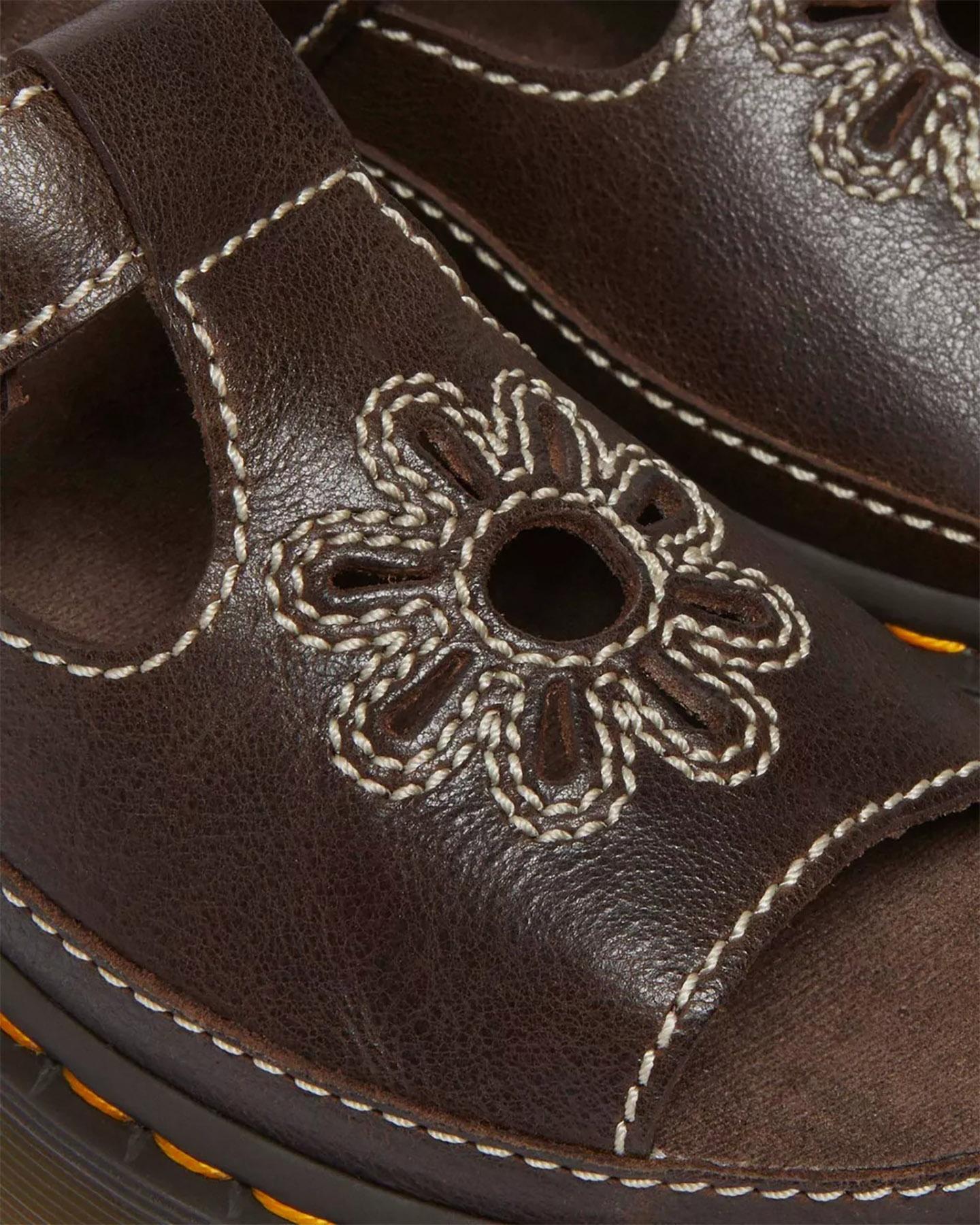 Product gallery image number 6 for product Sandales en cuir pleine fleur Dunnet Flower - Femme 