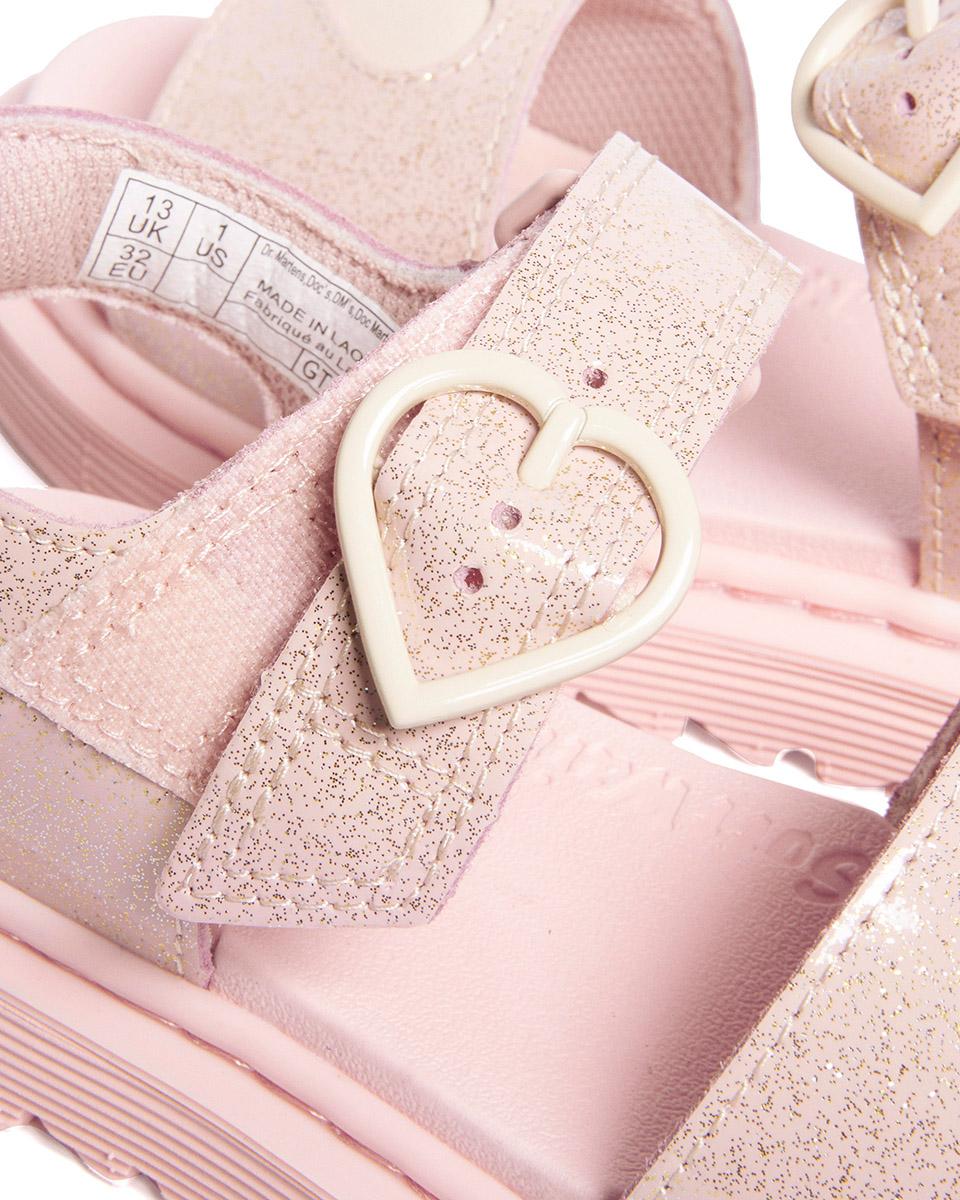 Product gallery image number 4 for product Marlow Hearts Nebula Glitter Sandals - Junior