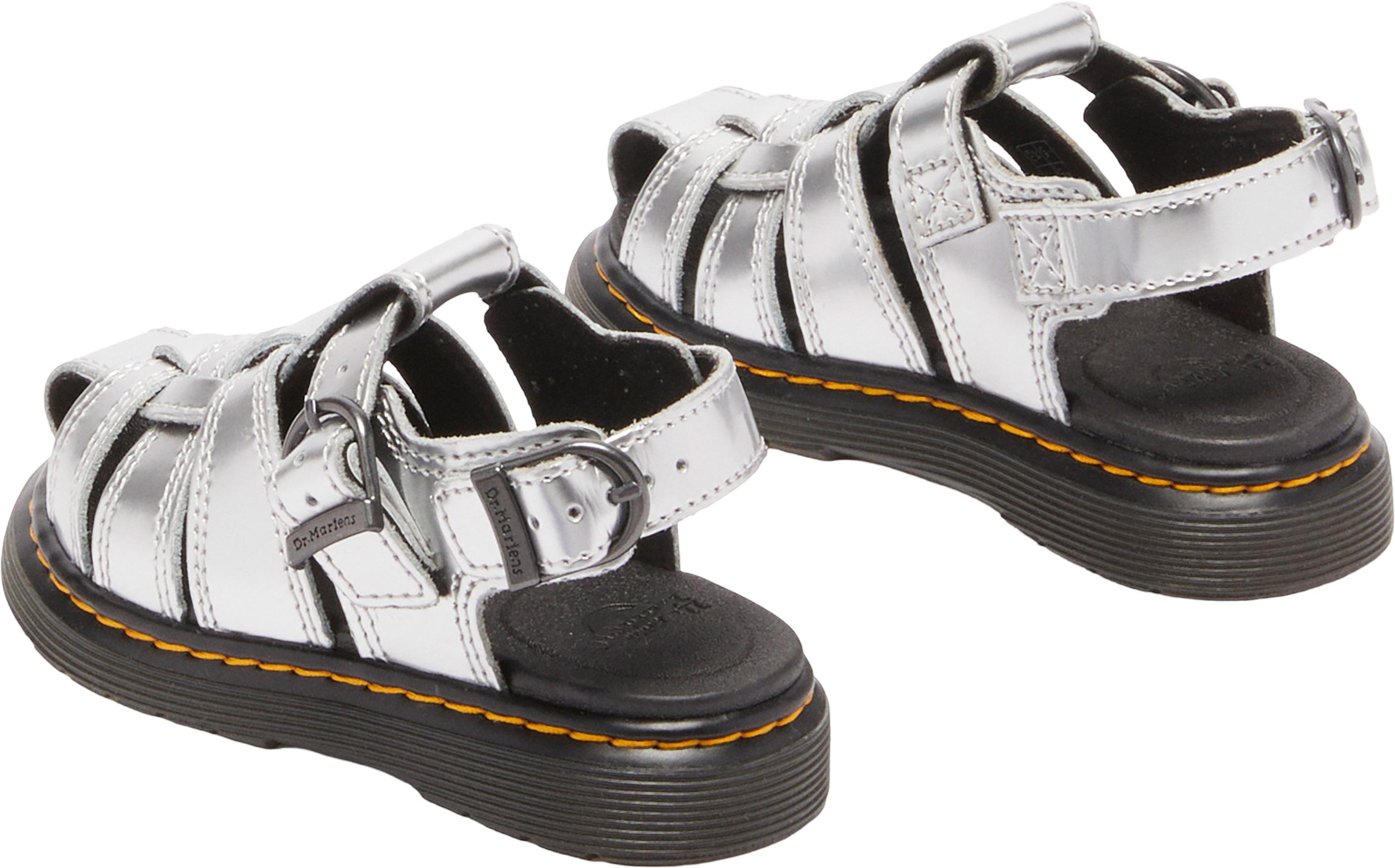 Product gallery image number 2 for product Caarys Silver Metallic Patent Lamper Sandals - Toddlers