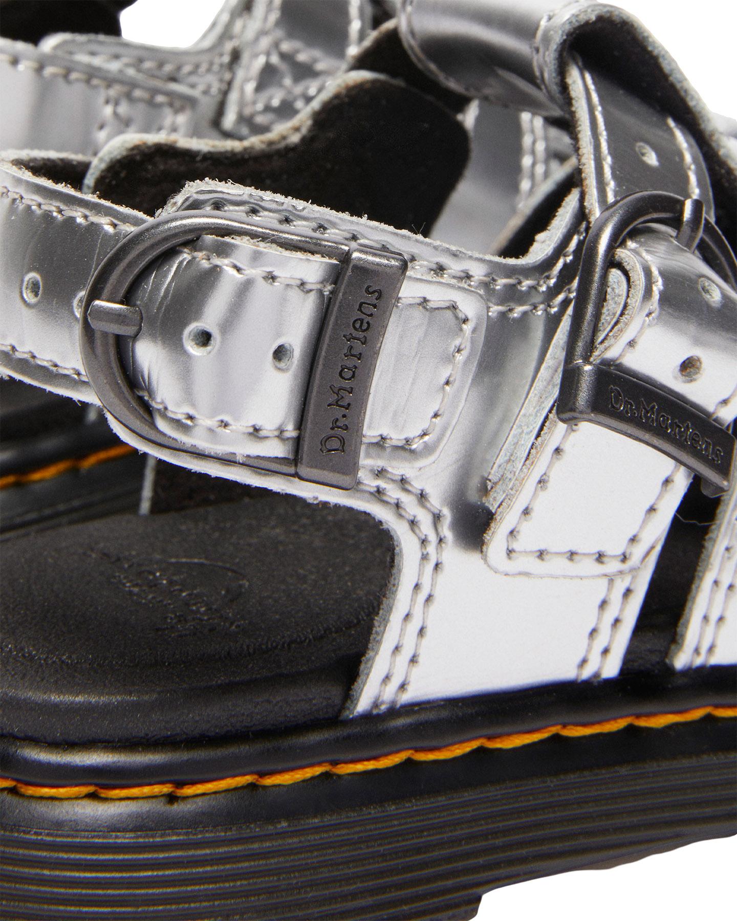 Product gallery image number 4 for product Caarys Silver Metallic Patent Lamper Sandals - Toddlers