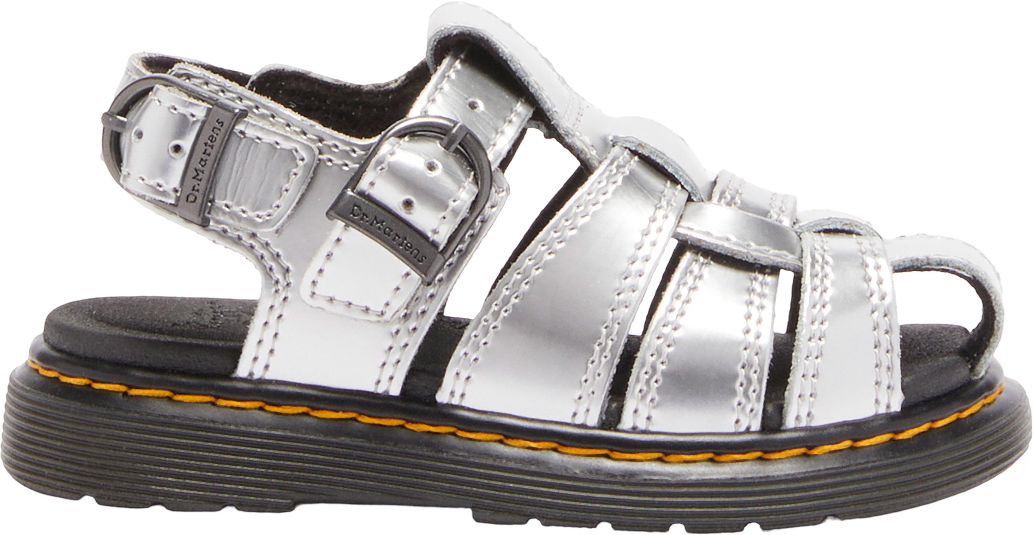 Product image for Caarys Silver Metallic Patent Lamper Sandals - Toddlers
