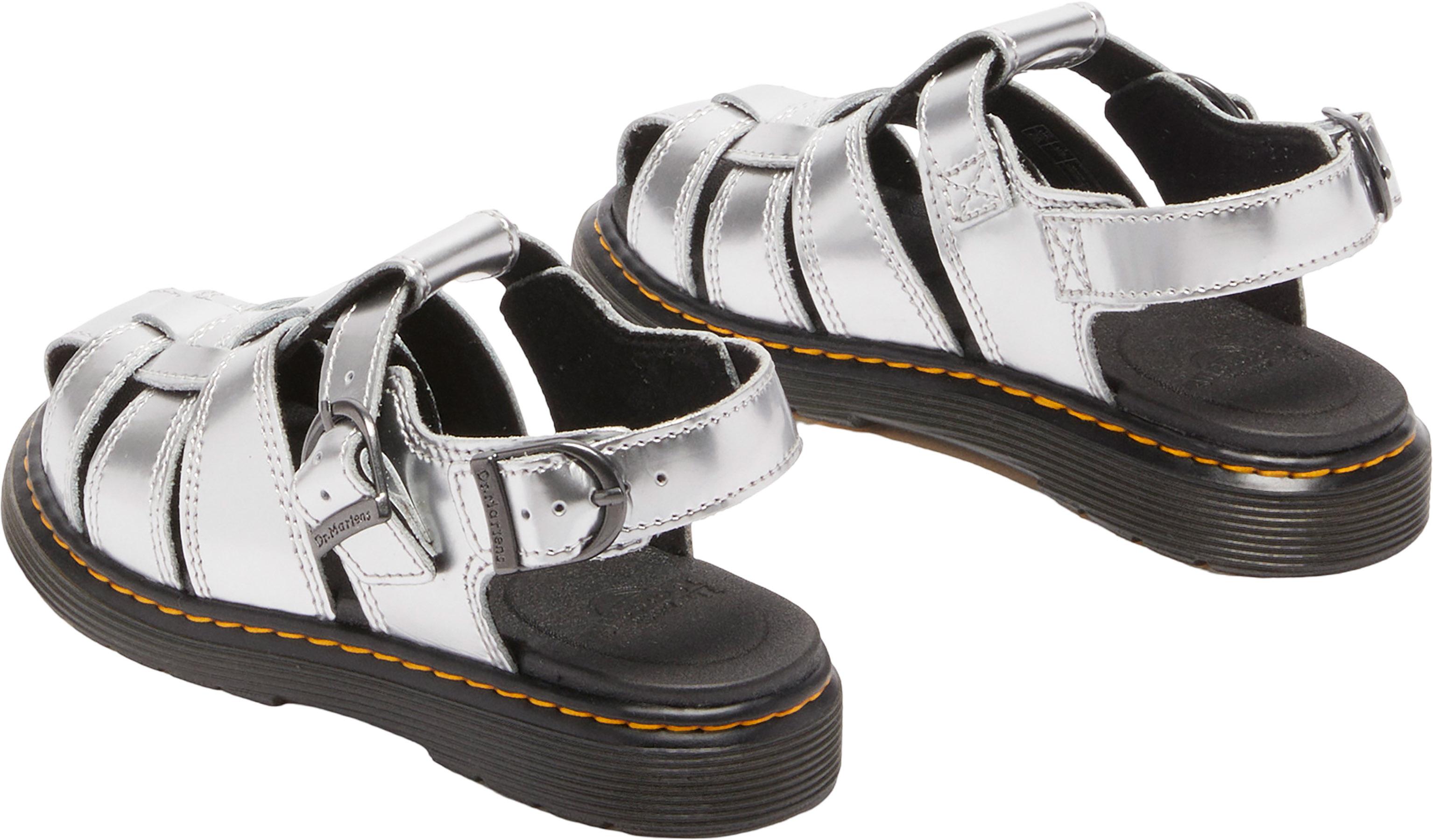 Product gallery image number 2 for product Caarys Silver Metallic Patent Lamper Sandals - Junior
