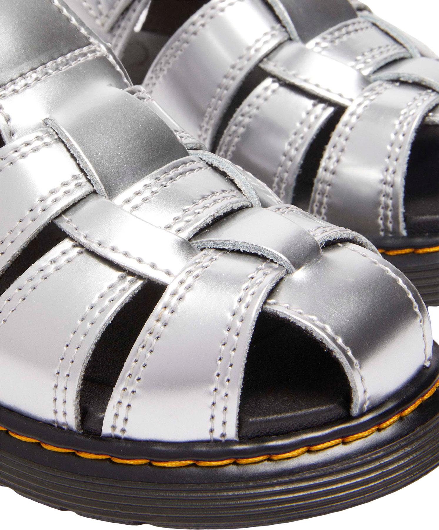 Product gallery image number 3 for product Caarys Silver Metallic Patent Lamper Sandals - Junior