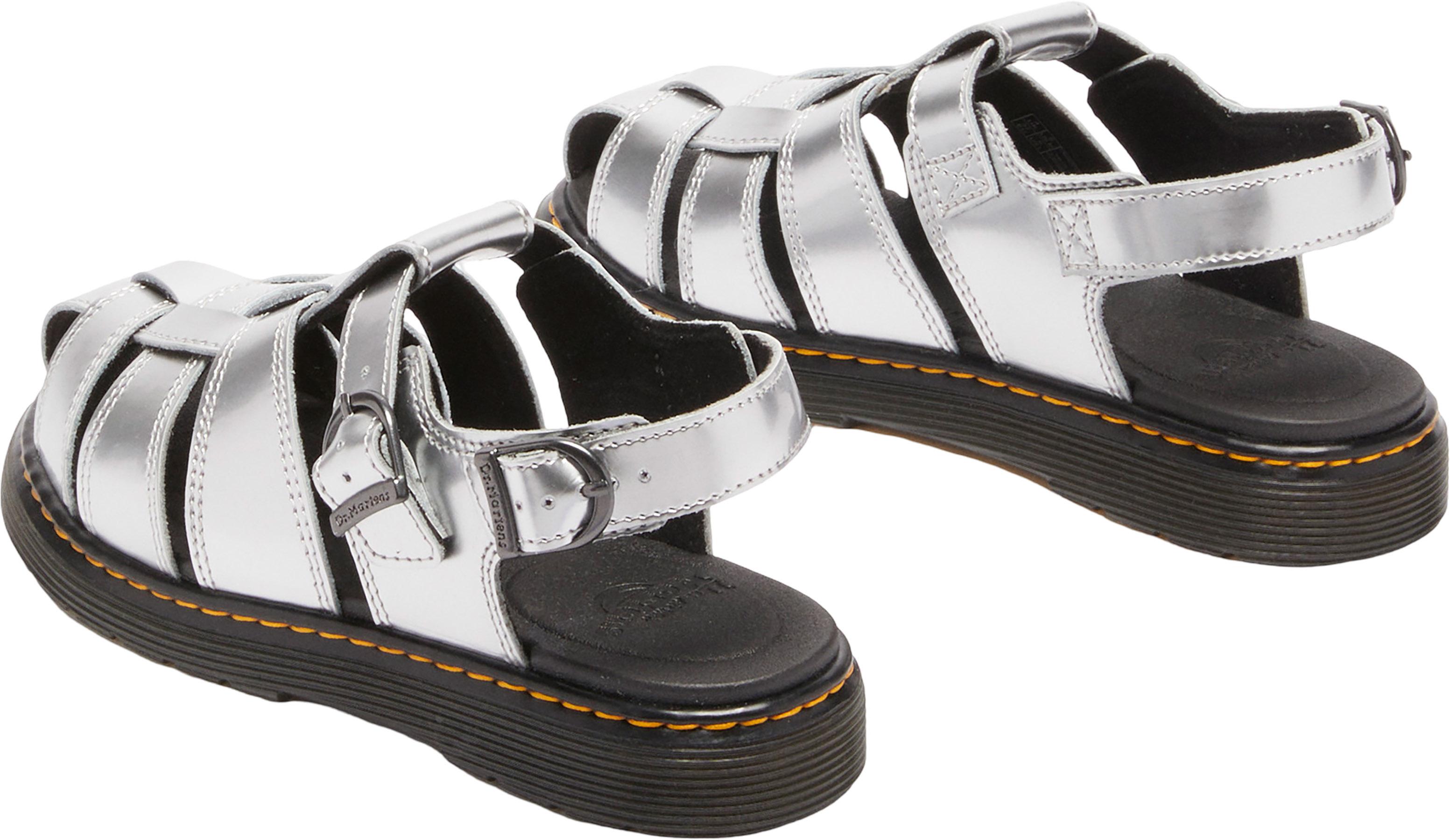 Product gallery image number 2 for product Caarys Silver Metallic Patent Lamper Sandals - Youth