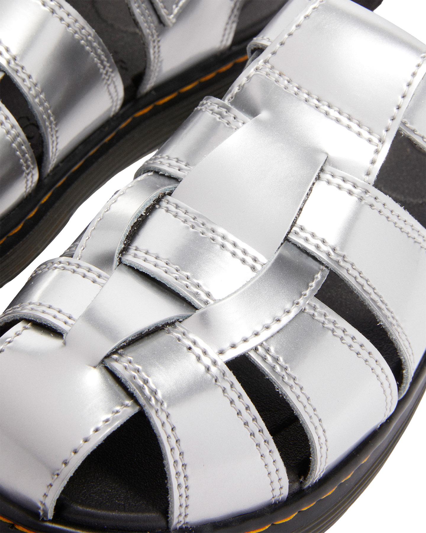 Product gallery image number 4 for product Caarys Silver Metallic Patent Lamper Sandals - Youth