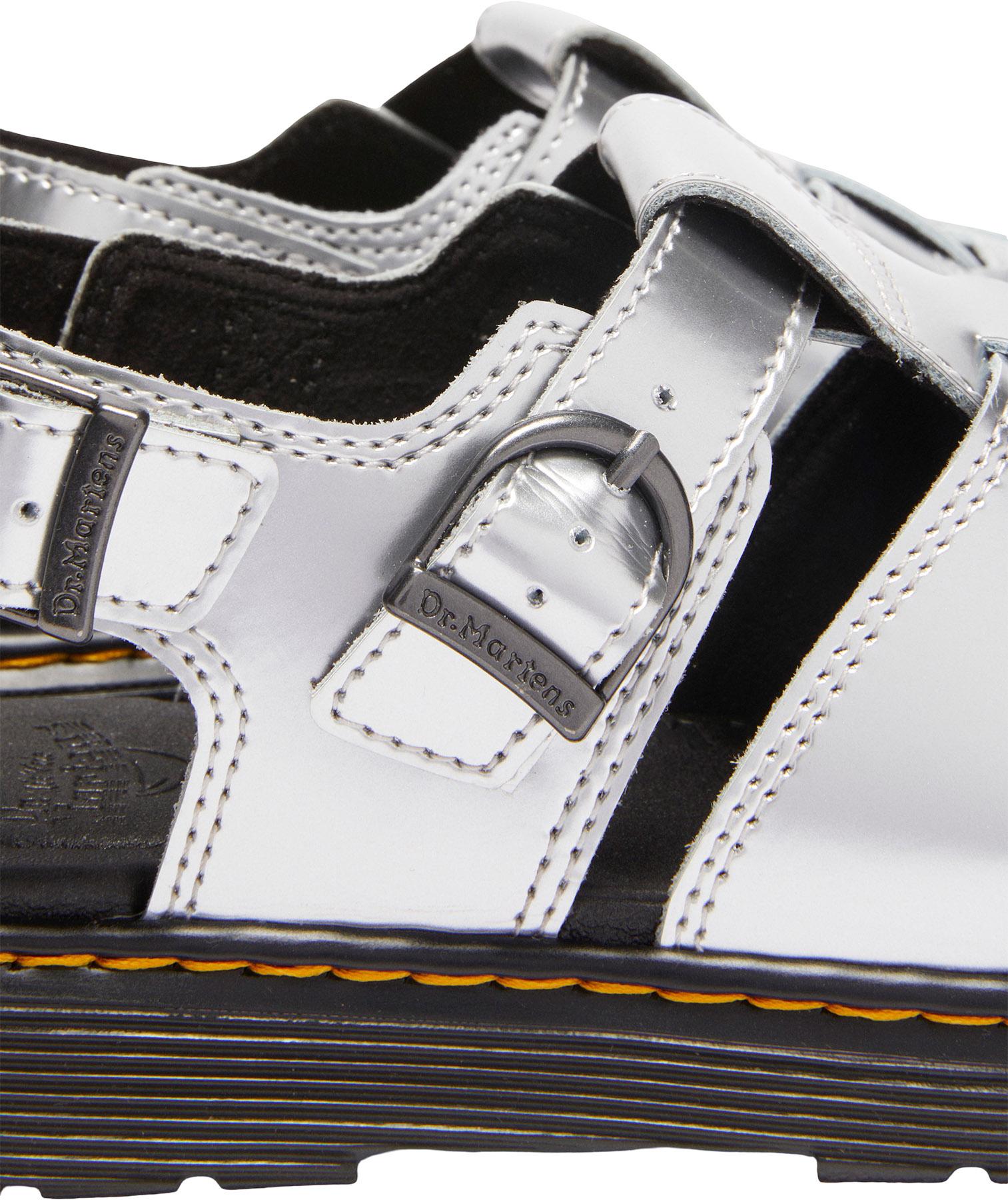 Product gallery image number 5 for product Caarys Silver Metallic Patent Lamper Sandals - Youth