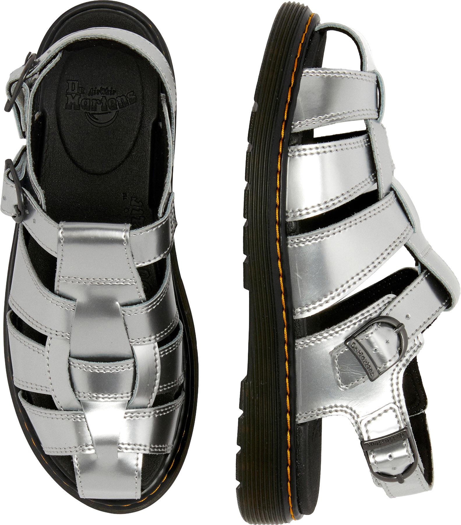 Product gallery image number 6 for product Caarys Silver Metallic Patent Lamper Sandals - Youth