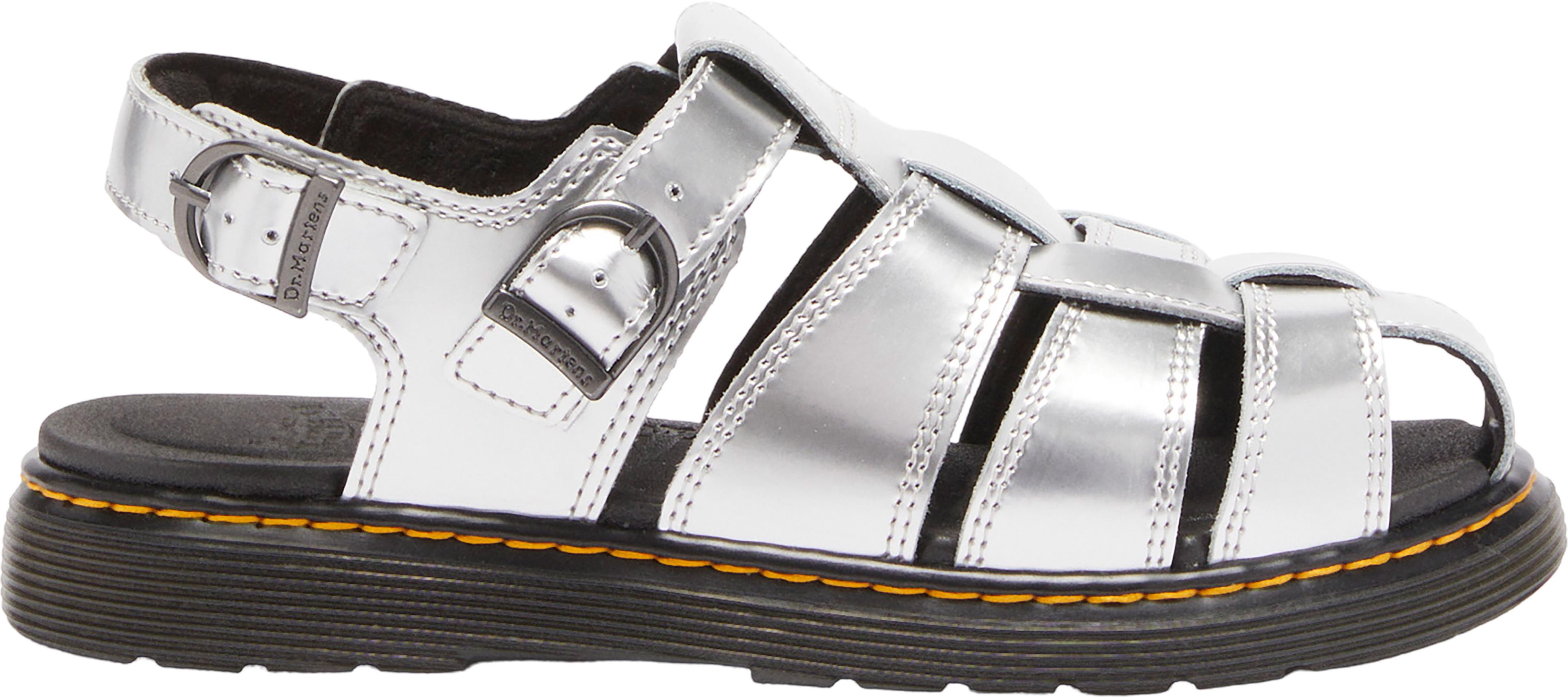 Product image for Caarys Silver Metallic Patent Lamper Sandals - Youth