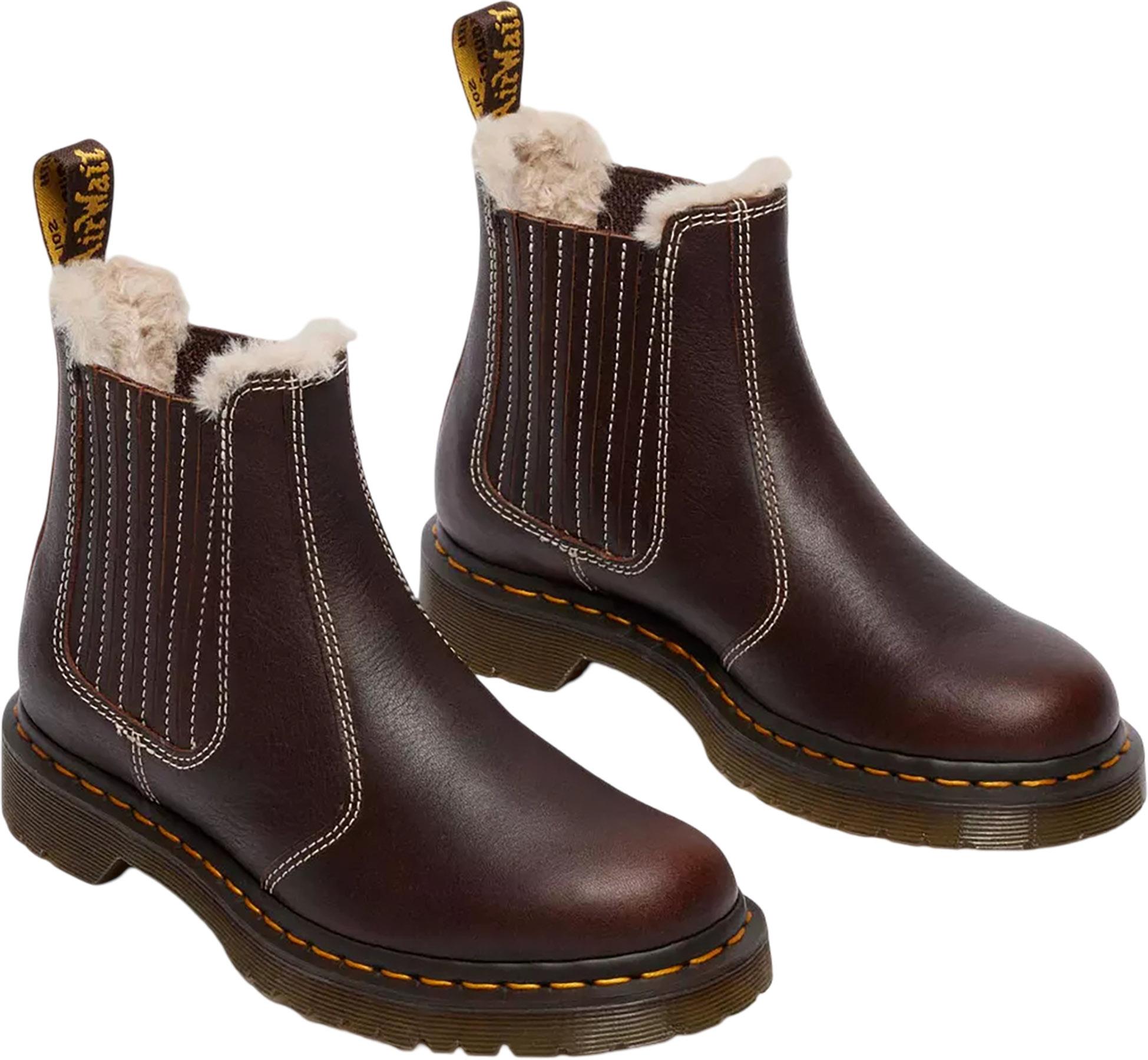 Product gallery image number 10 for product 2976 Leonore II Faux Fur Lined Grizzly Leather Chelsea Boots - Unisex