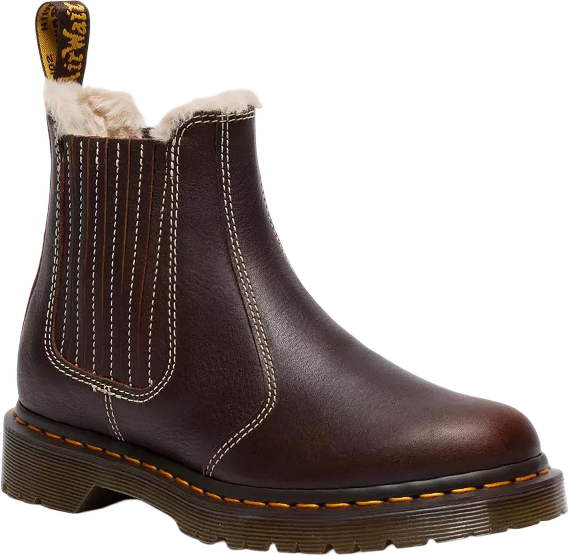 Product gallery image number 7 for product 2976 Leonore II Faux Fur Lined Grizzly Leather Chelsea Boots - Unisex