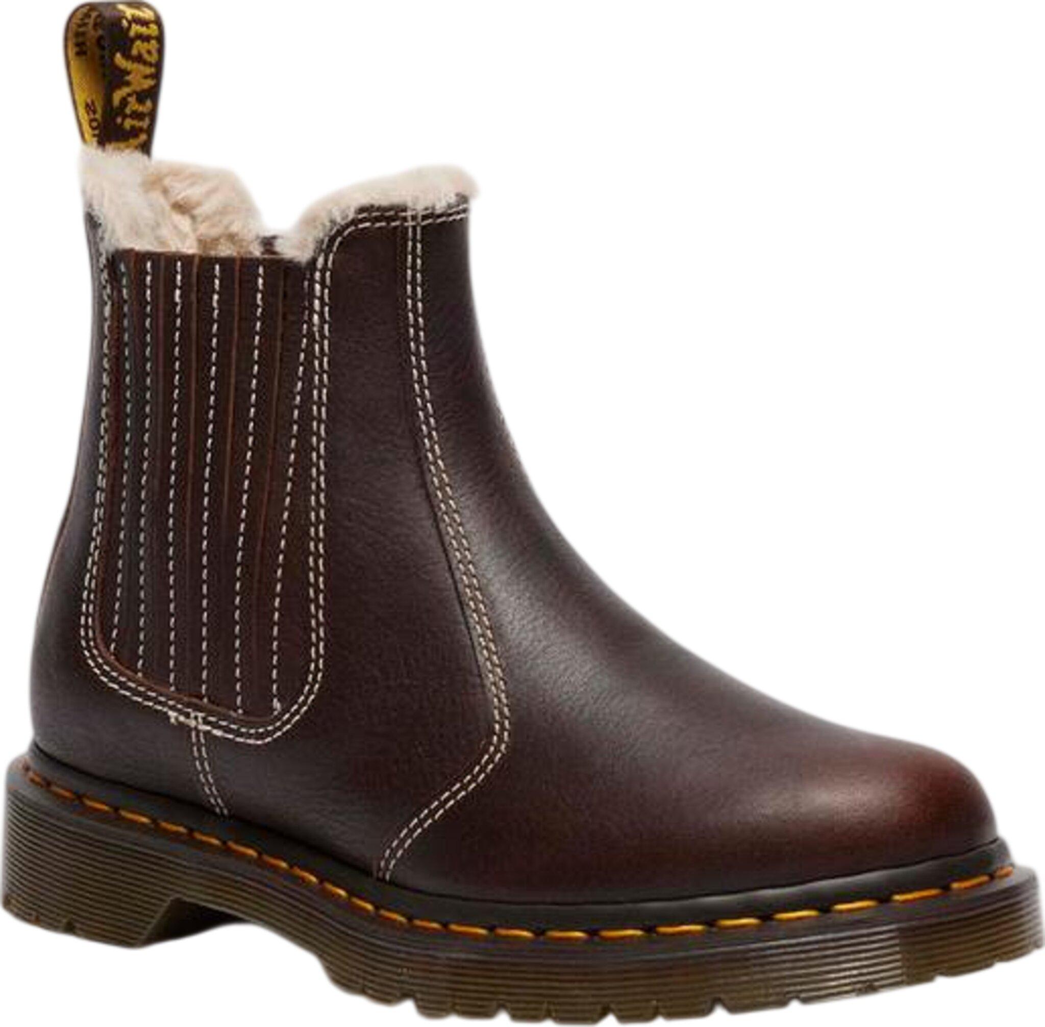 Product gallery image number 8 for product 2976 Leonore II Faux Fur Lined Grizzly Leather Chelsea Boots - Unisex