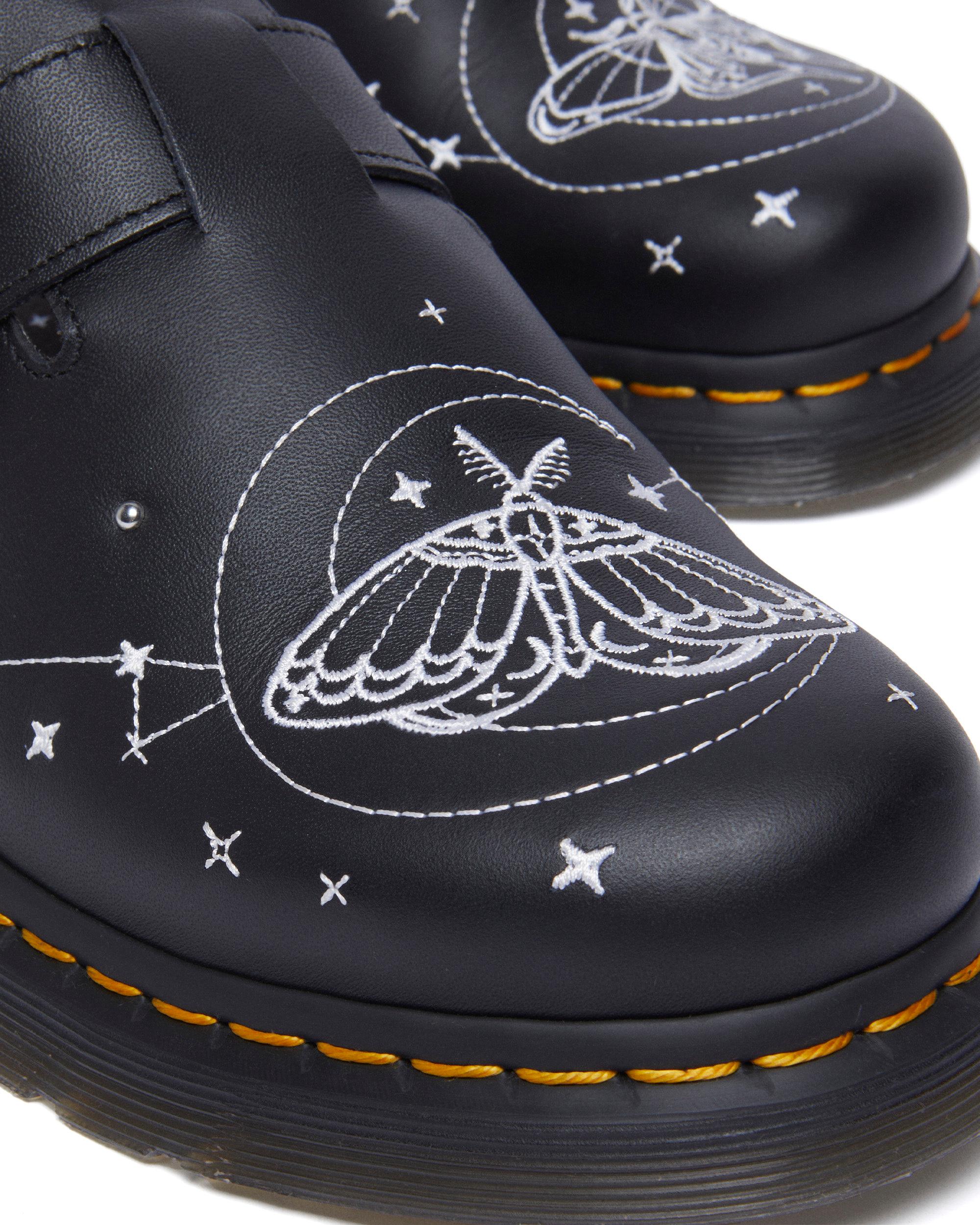 Product gallery image number 7 for product Jorge II Celestial Moth Embroidered Leather Mules - Unisex