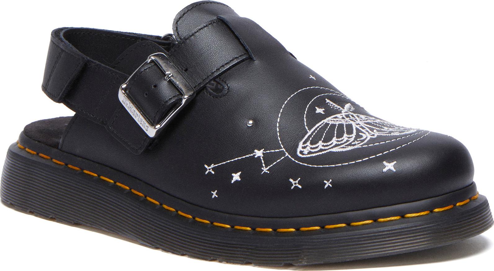 Product image for Jorge II Celestial Moth Embroidered Leather Mules - Unisex