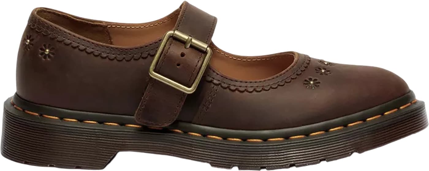 Product image for Mary Jane Flower Crazy Horse Leather Shoes - Women's