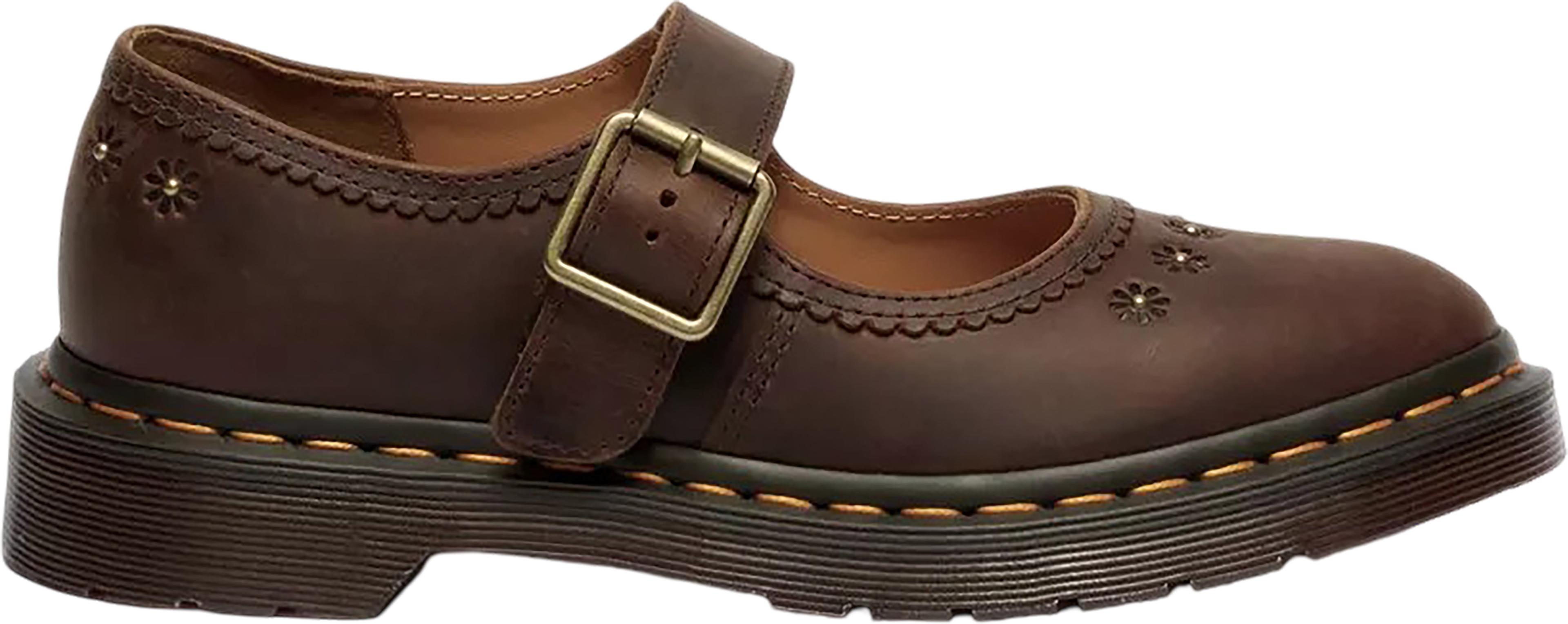 Product image for Souliers Mary Jane à fleurs en cuir Crazy Horse - Femme