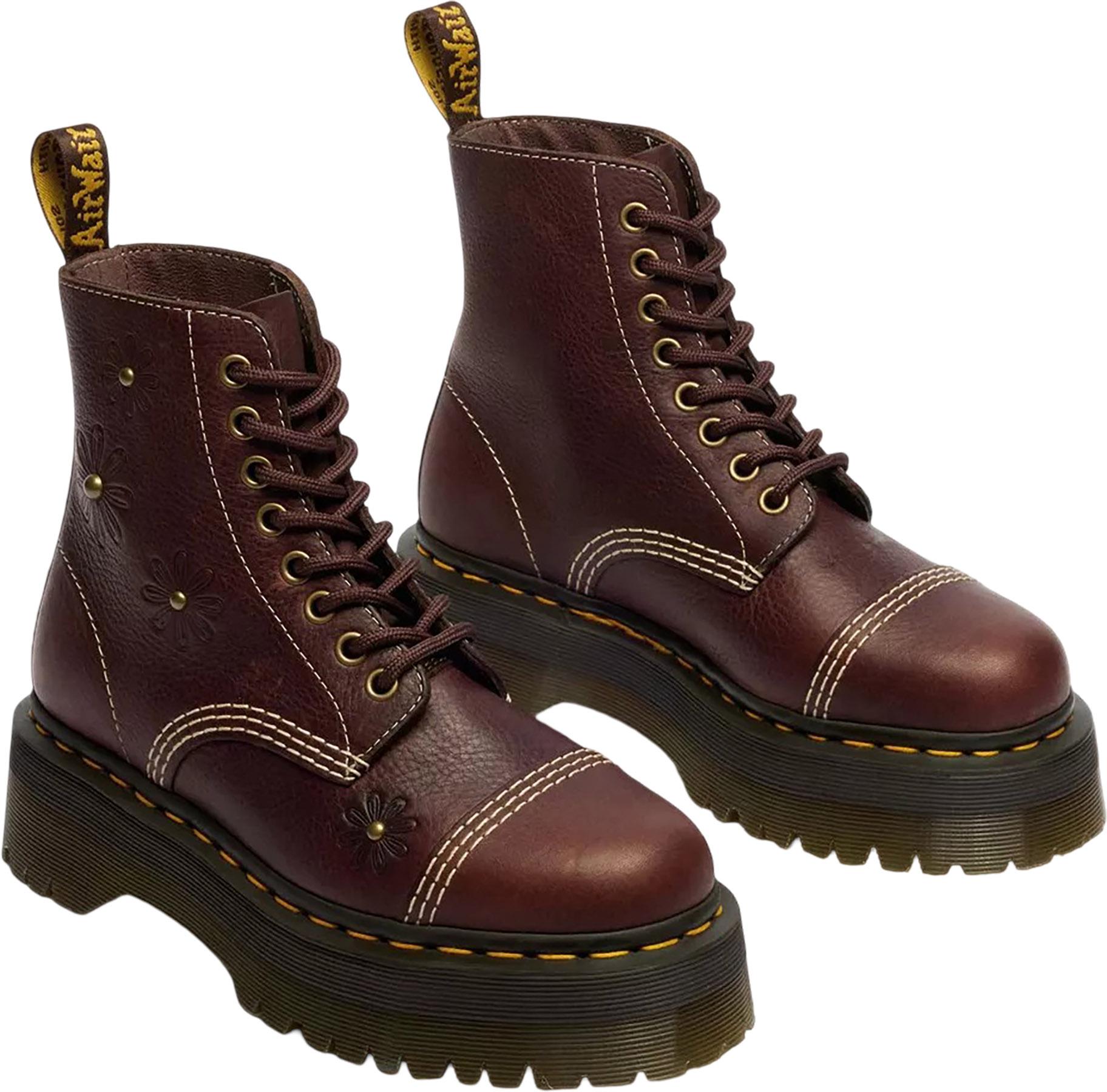 Product gallery image number 6 for product Sinclair Flower Grizzly Leather Platform Boots - Women's