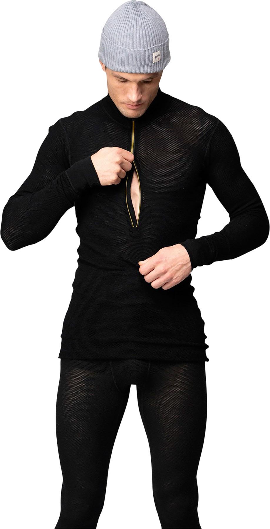 Numéro de l'image de la galerie de produits 3 pour le produit Couche de base à col glissière Wool Mesh 190 - Homme