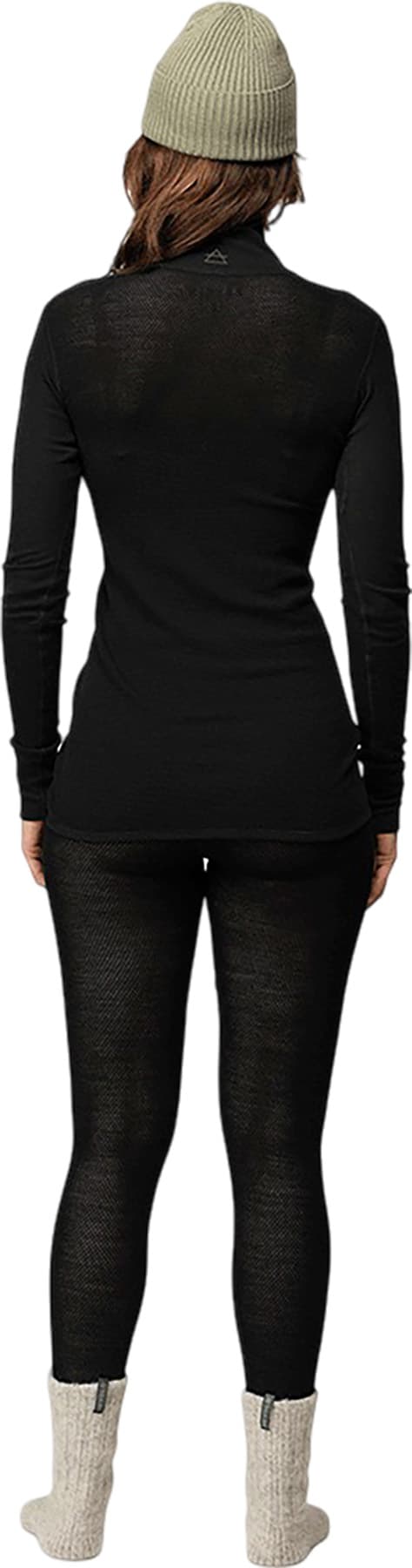 Product gallery image number 2 for product Wool Mesh 190 Merino Zip Neck Base Layer Top - Women's