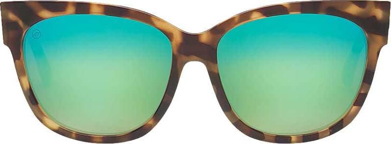 Product gallery image number 1 for product Danger Cat  Sunglasses - Pineapple Tort Frame - Green Chrome Lens