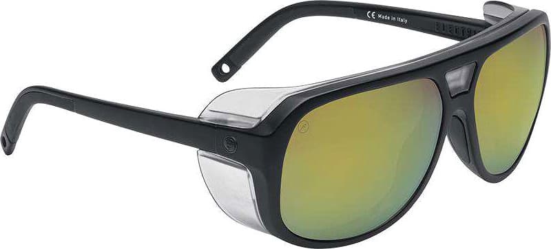 Product gallery image number 3 for product Stacker Sunglasses - Matte Black - Bronze Green Polarized Oro Lens - Men's