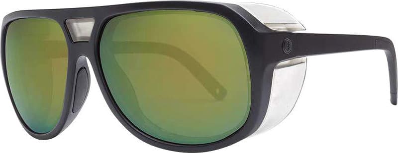 Product gallery image number 4 for product Stacker Sunglasses - Matte Black - Bronze Green Polarized Oro Lens - Men's