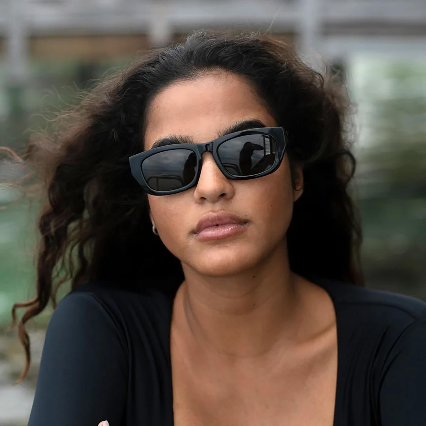 Product gallery image number 4 for product Catania Sunglasses - Gloss Black - Grey Polarized Lens