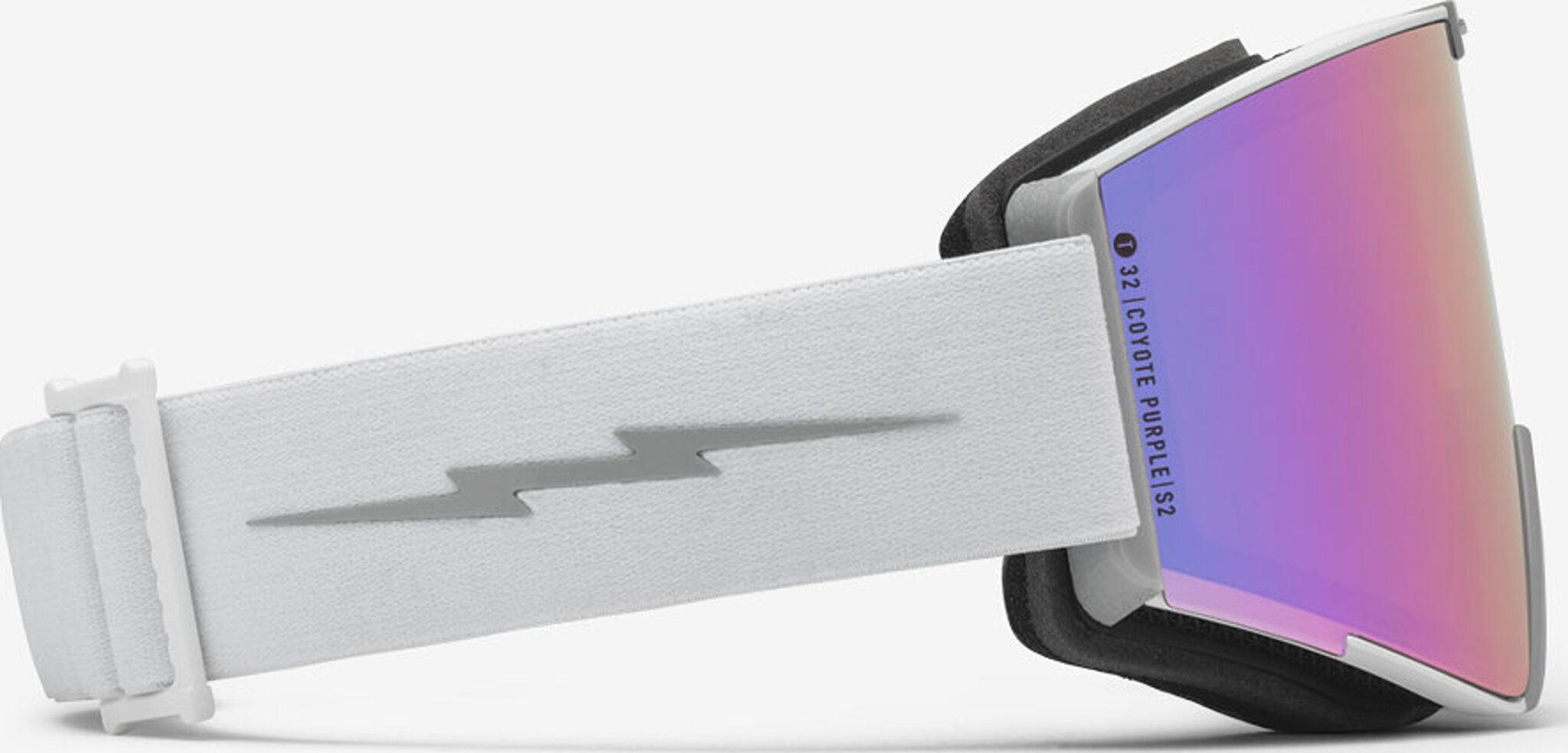 Product gallery image number 4 for product Kabru Goggles - Matte White Frame - Coyote Purple Lens - With bonus lens