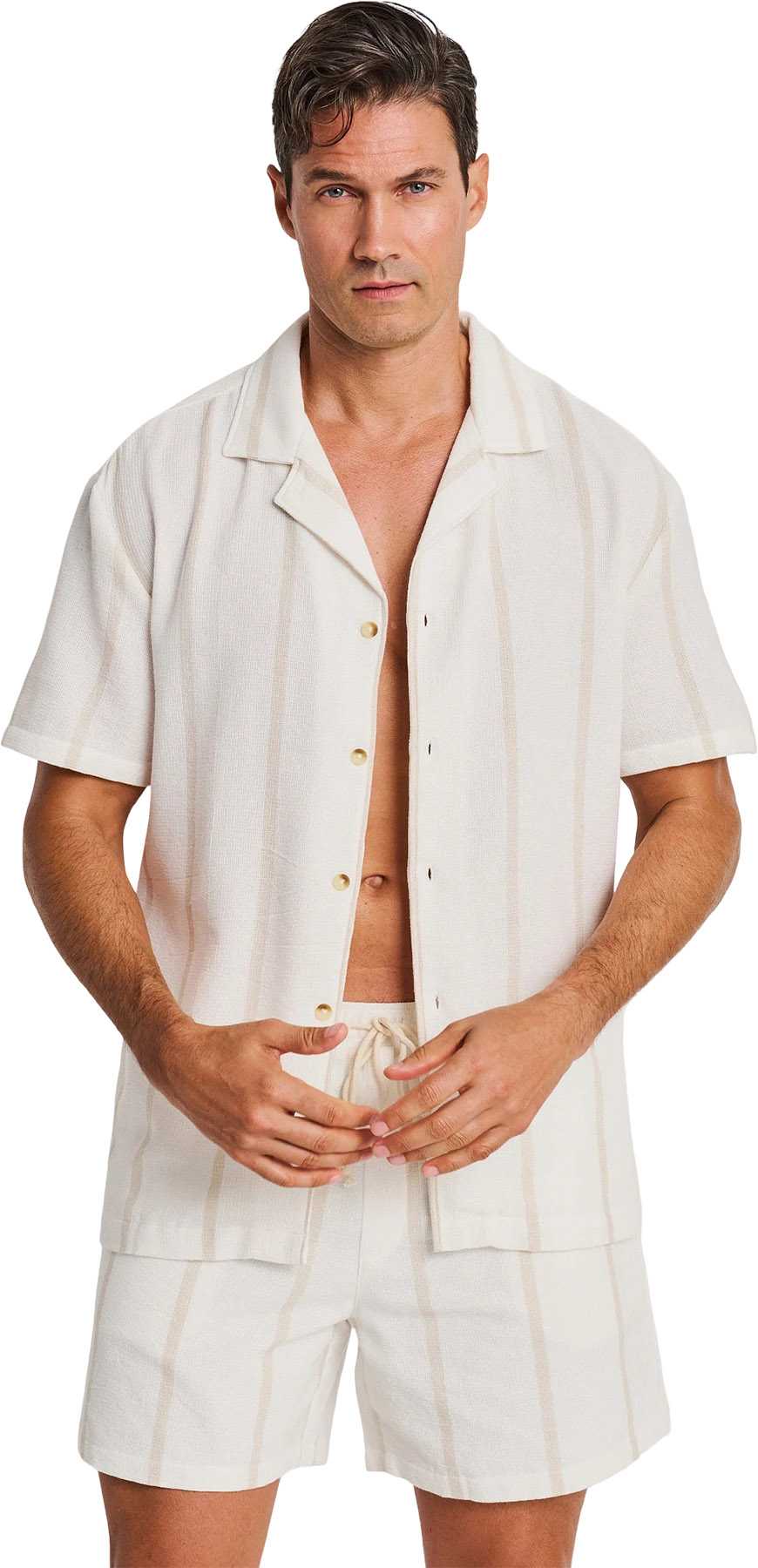 Product image for Weaved Stripe Cover-Up Shirt - Men's