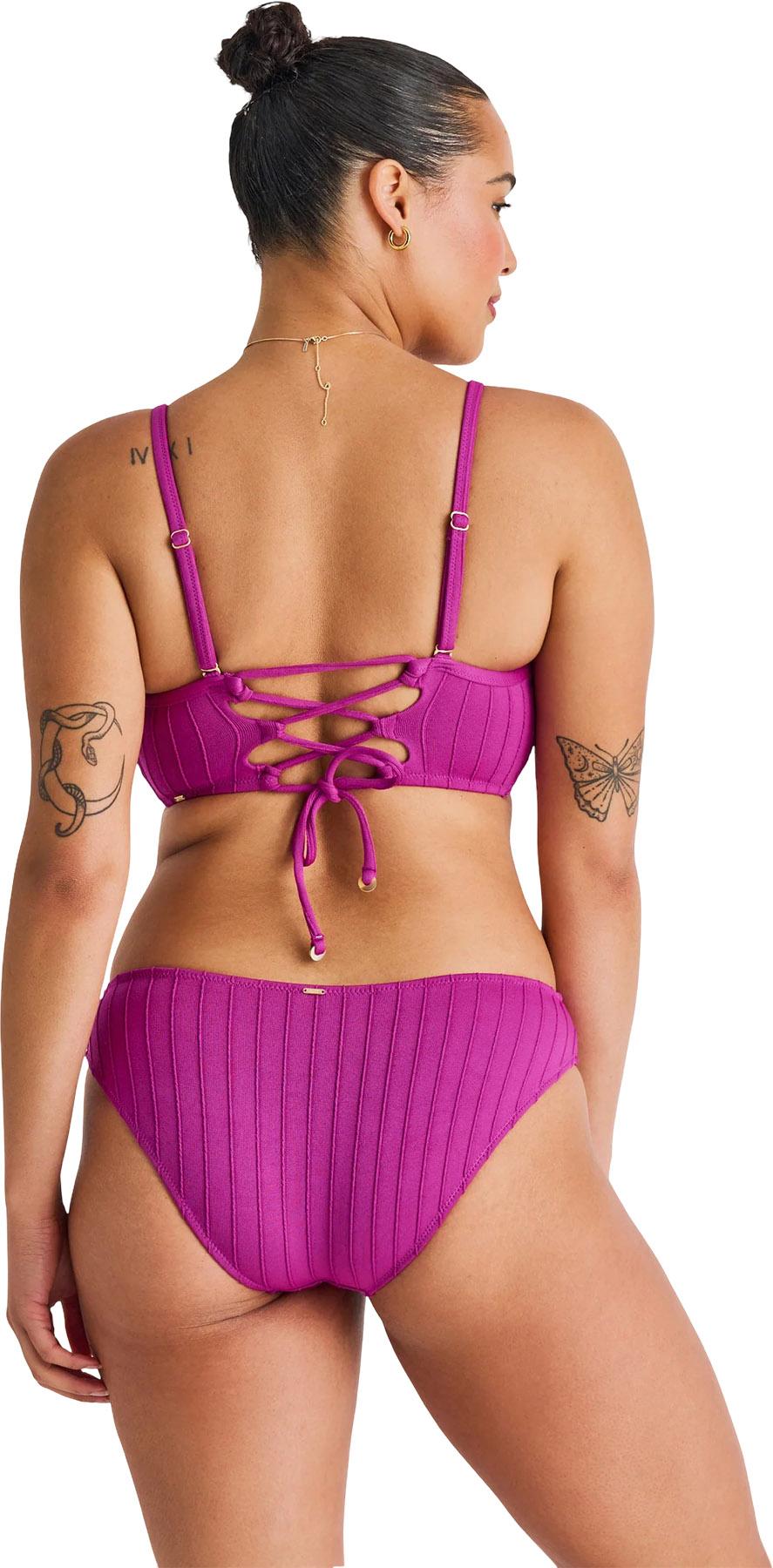 Numéro de l'image de la galerie de produits 4 pour le produit Bas de bikini à taille flatteuse en côtes espacées - Femme