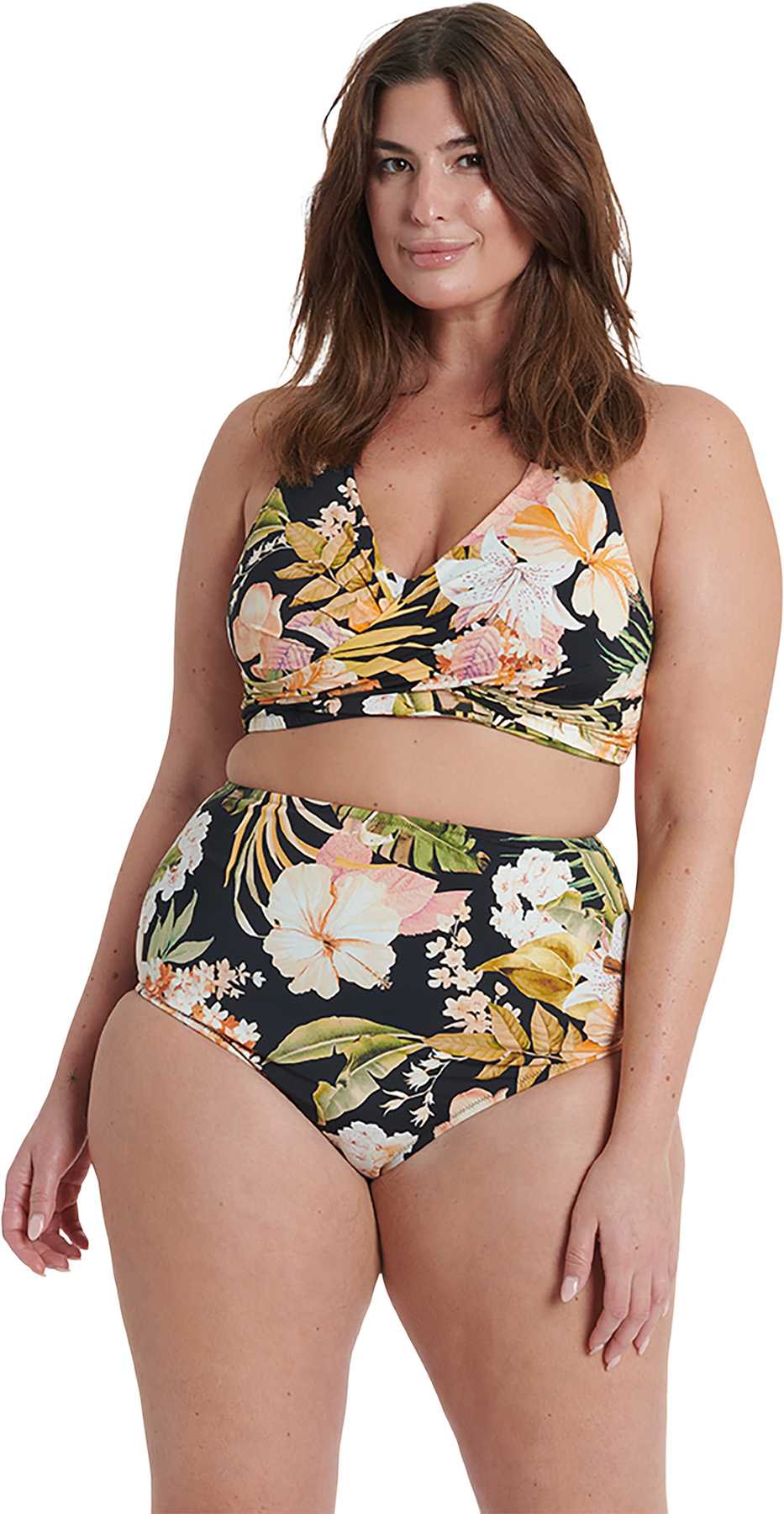 Image de produit pour Haut de bikini grande taille croisé bonnet D - Femme