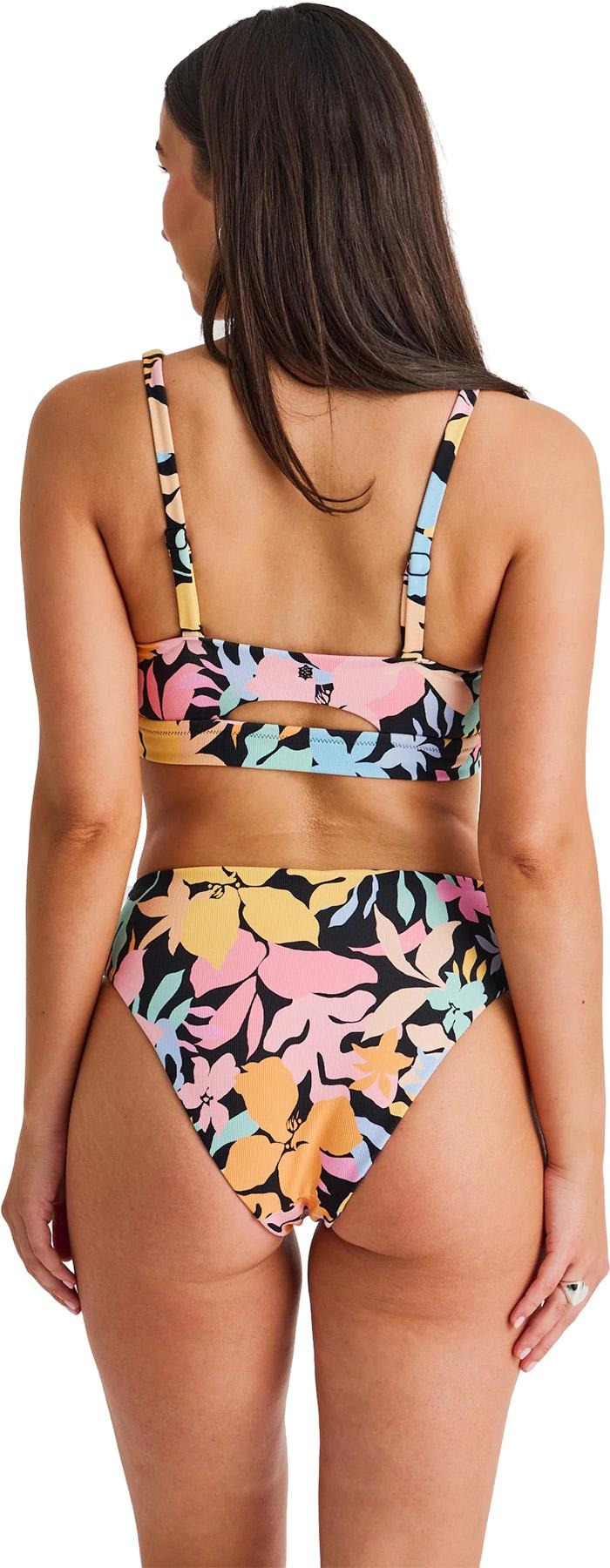 Product gallery image number 2 for product Aqua Bloom Recycled Retro High Waist Bikini Bottom - Women's
