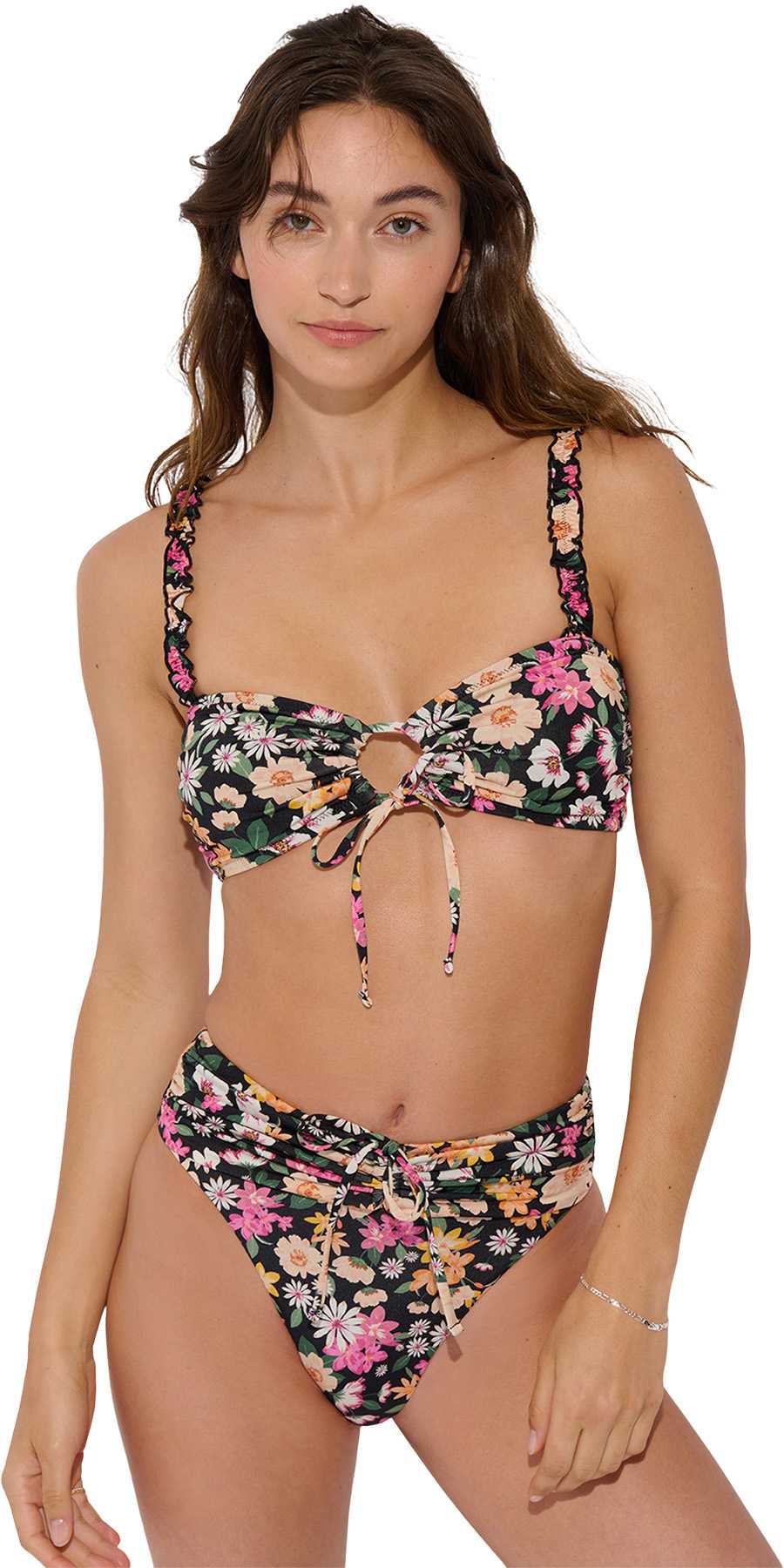 Image de produit pour Bas de bikini taille haute rétro - Femme