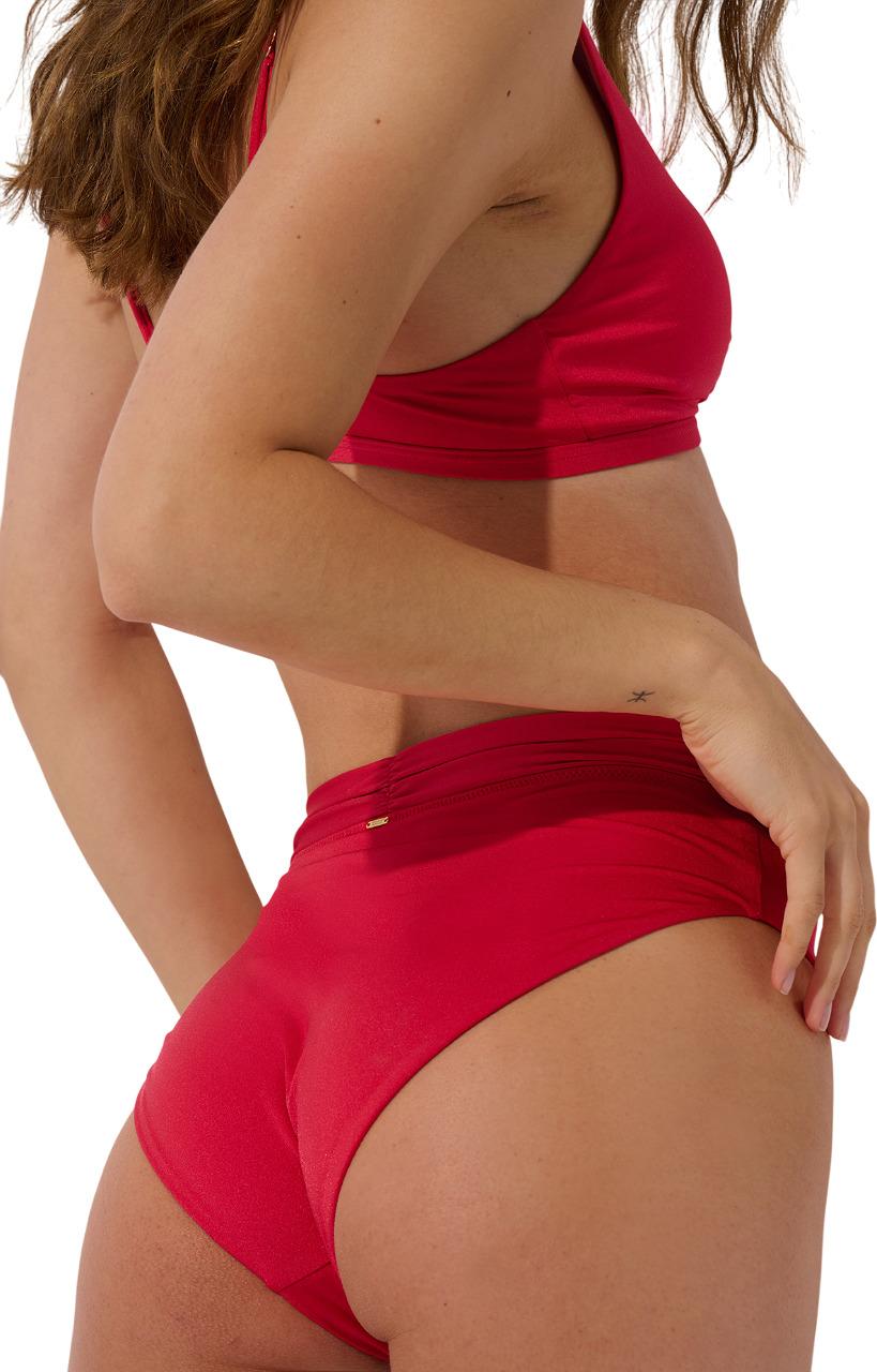 Product gallery image number 2 for product Retro High-Waist Bikini Bottom with Shirred Band - Women's