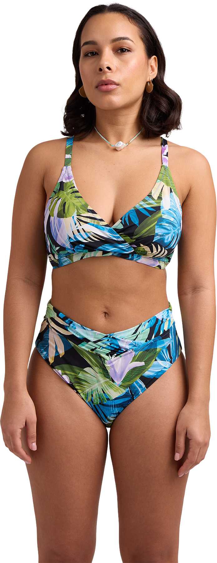 Image de produit pour Bas de bikini taille haute rétro - Femme