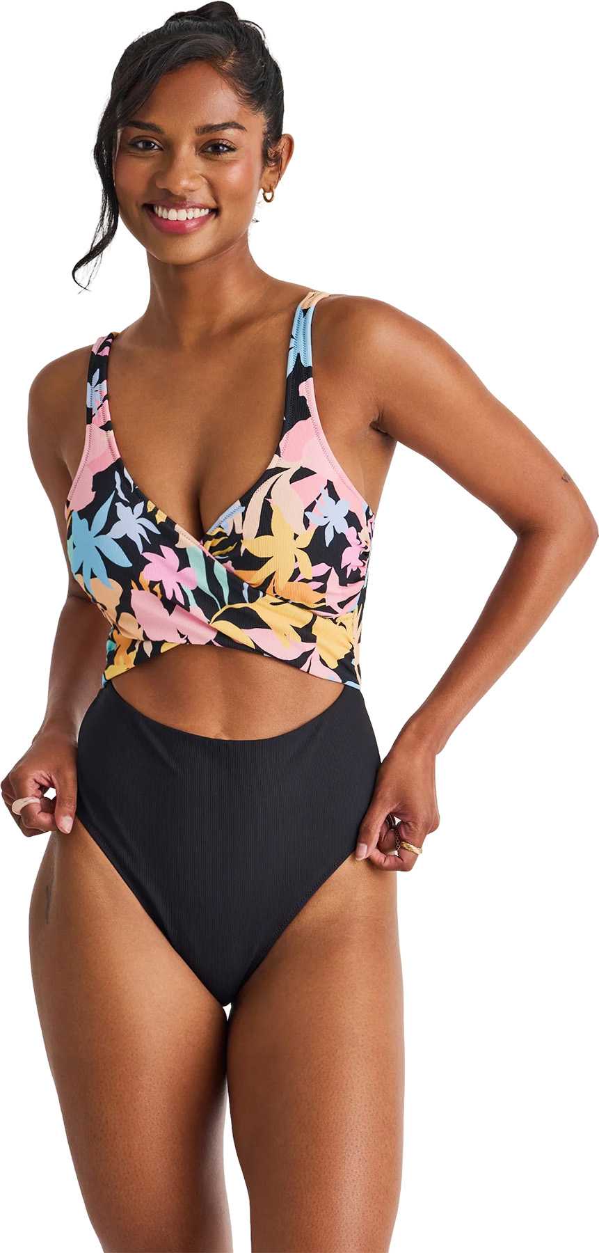 Image de produit pour Maillot de bain une pièce croisé à très échancré - Femme