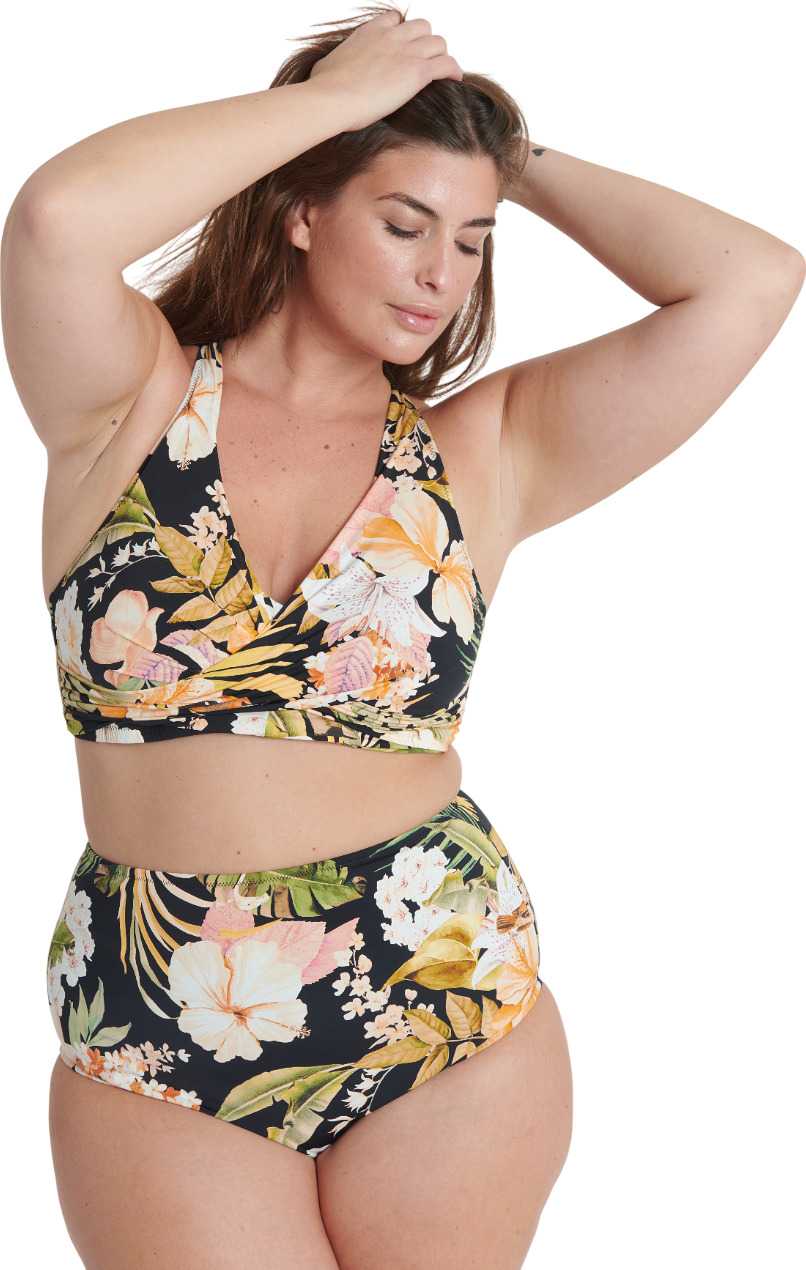 Image de produit pour Bas de bikini taille haute rétro grande taille - Femme