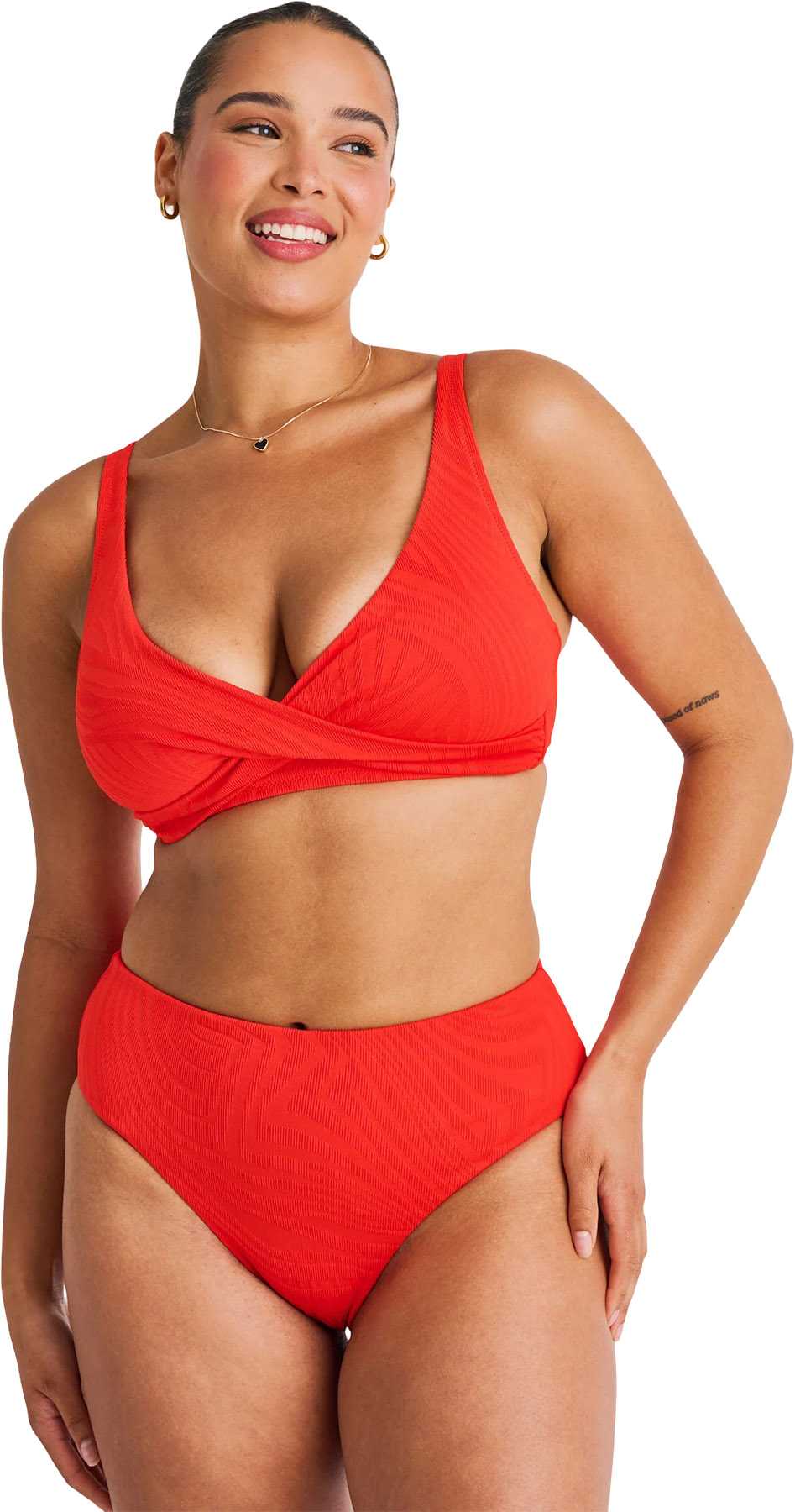 Image de produit pour Bas de bikini taille rétro texturé - Femme