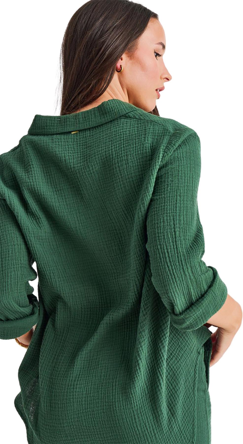 Product gallery image number 2 for product Bonded Cotton Cover-Up Tunic Shirt - Women's