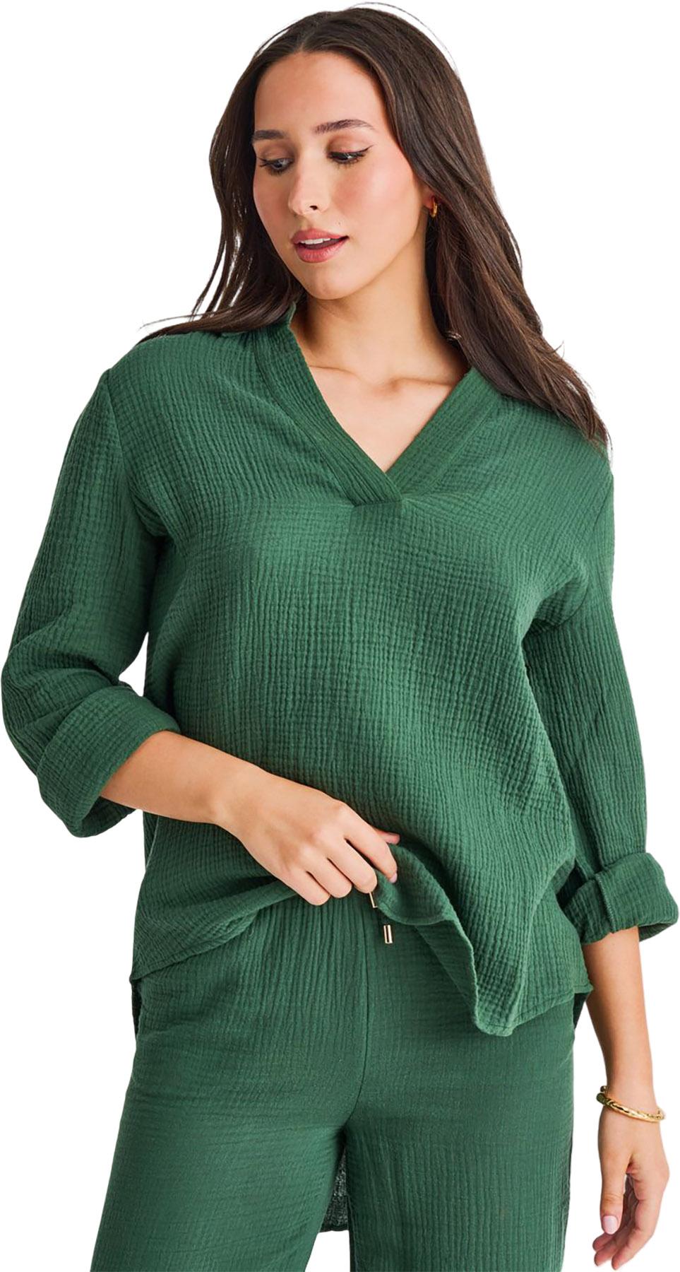 Product image for Bonded Cotton Cover-Up Tunic Shirt - Women's