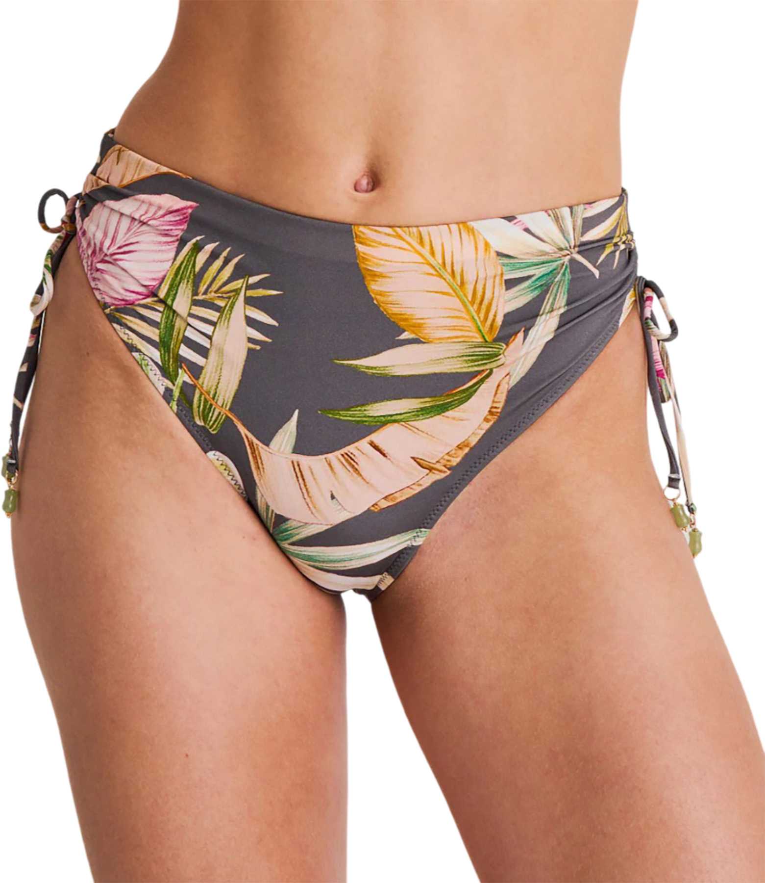 Image de produit pour Bas de bikini froncé à taille rétro - Femme