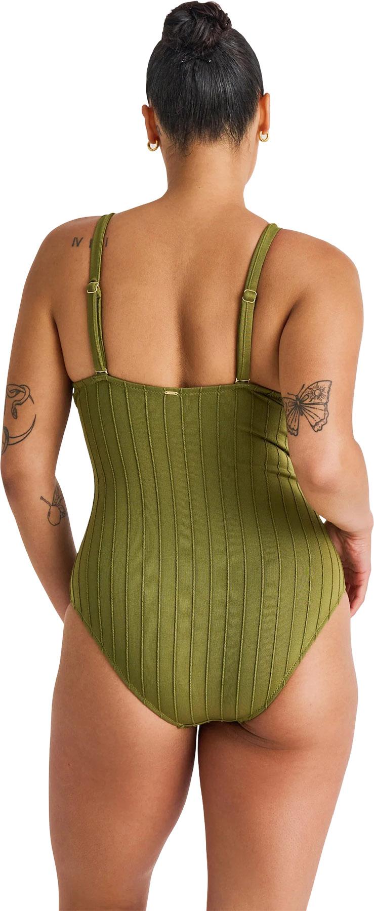 Numéro de l'image de la galerie de produits 5 pour le produit Maillot de bain une pièce à lacets en côtes espacées - Femme