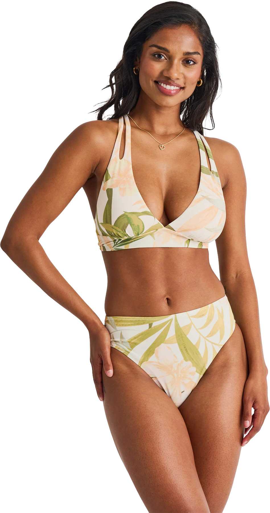 Image de produit pour Haut de bikini écourté avec découpes en œil-de-clou sur les bretelles - Femme