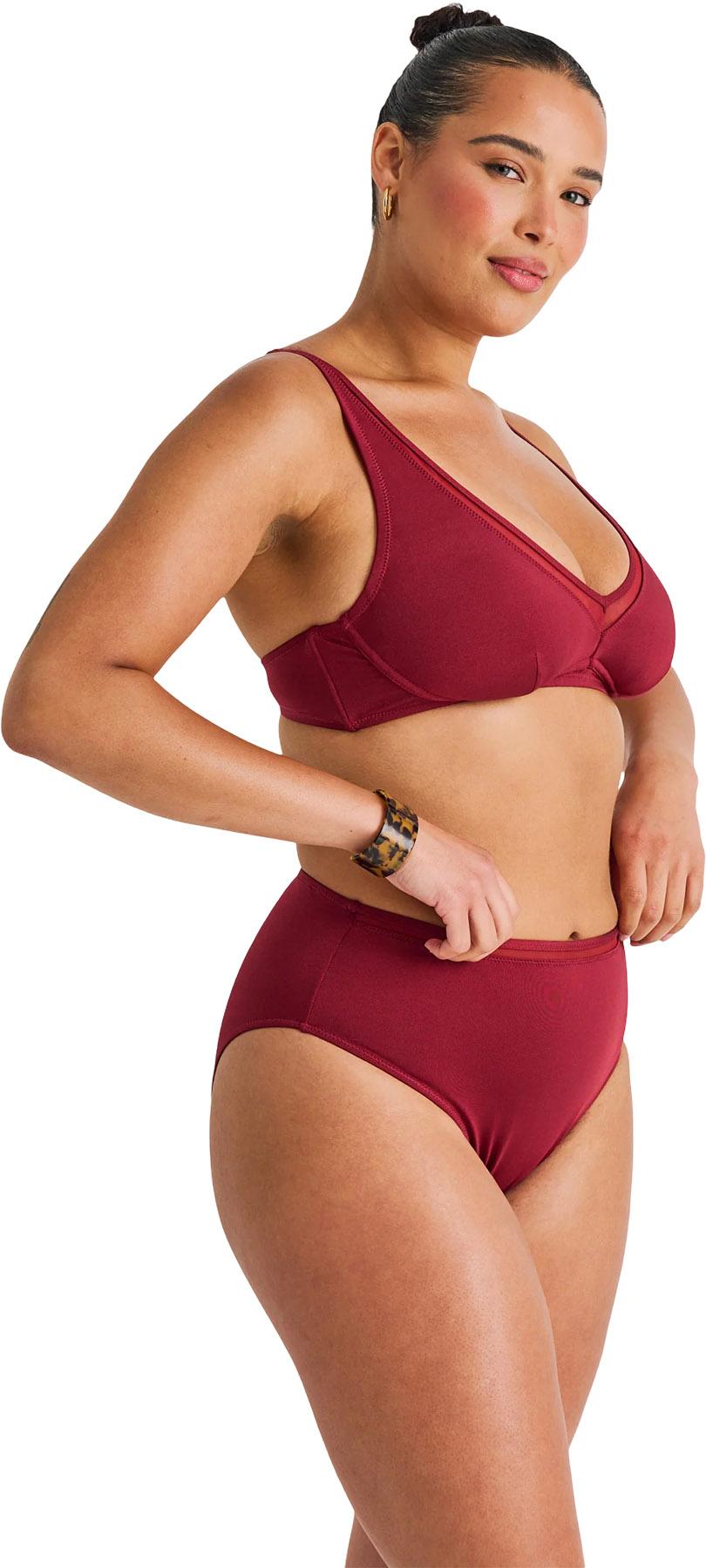 Product gallery image number 2 for product Deep V Mesh Insert Crop Bikini Top - Women's