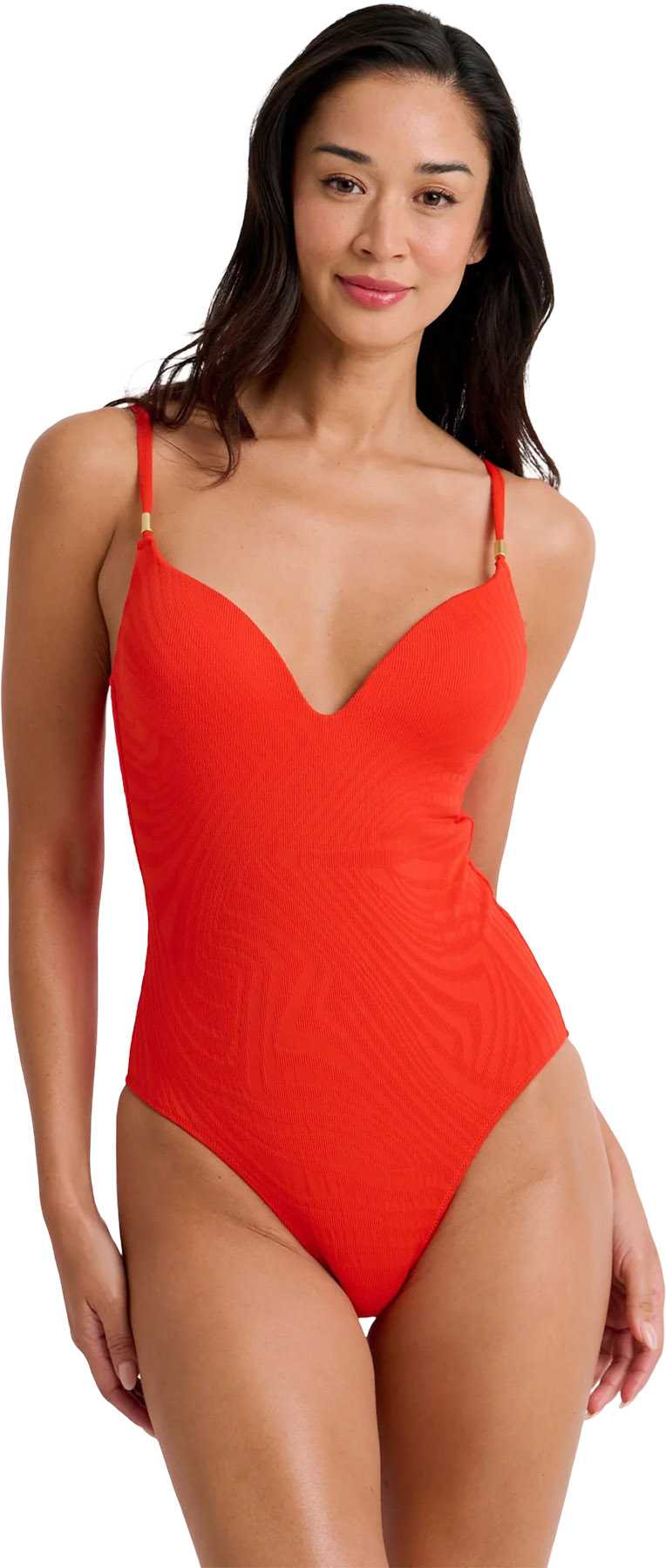 Image de produit pour Maillot de bain une pièce style cami texturé - Femme
