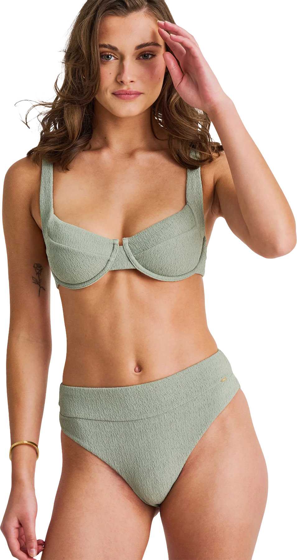 Image de produit pour Bas de bikini taille rétro à bande large - Femme