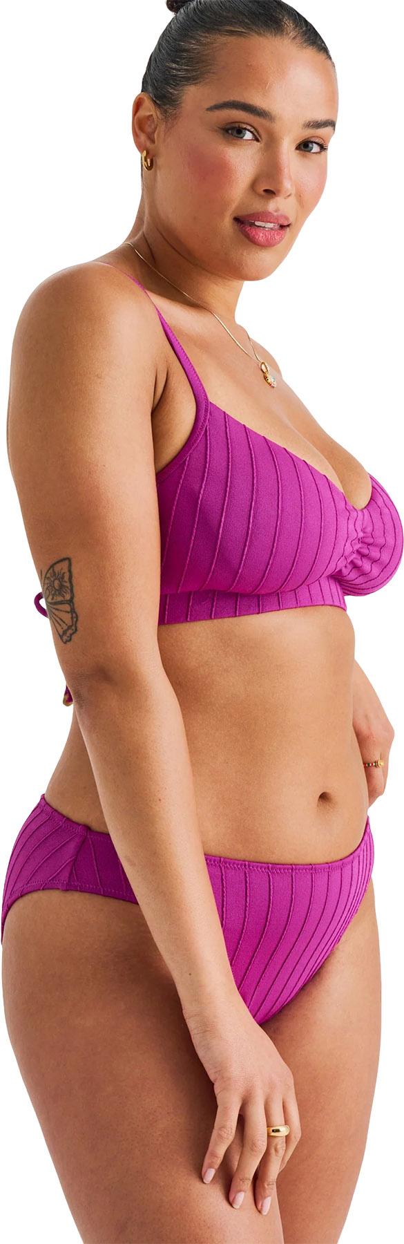 Numéro de l'image de la galerie de produits 6 pour le produit Haut de bikini écourté style cami en côtes espacées - Femme