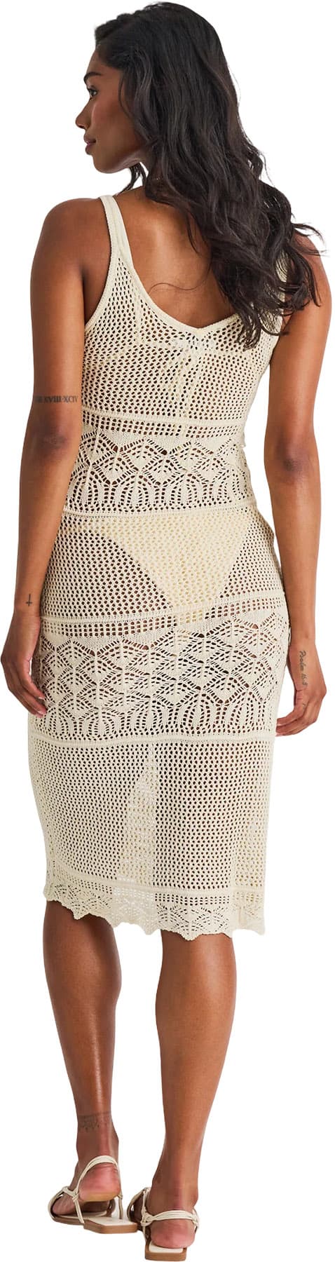 Product gallery image number 2 for product Robe cache-maillot caraco au crochet - Femme