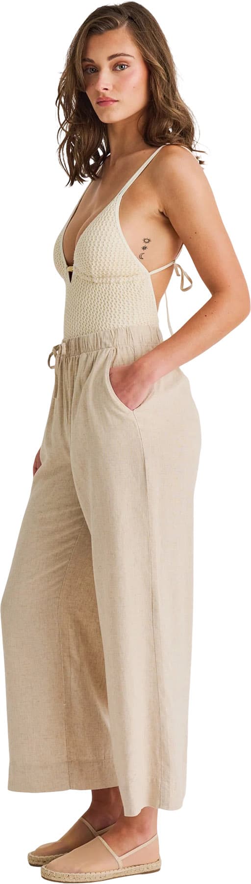 Product gallery image number 2 for product Linen-Blend Wide-Leg Cover-Up Pant - Women's